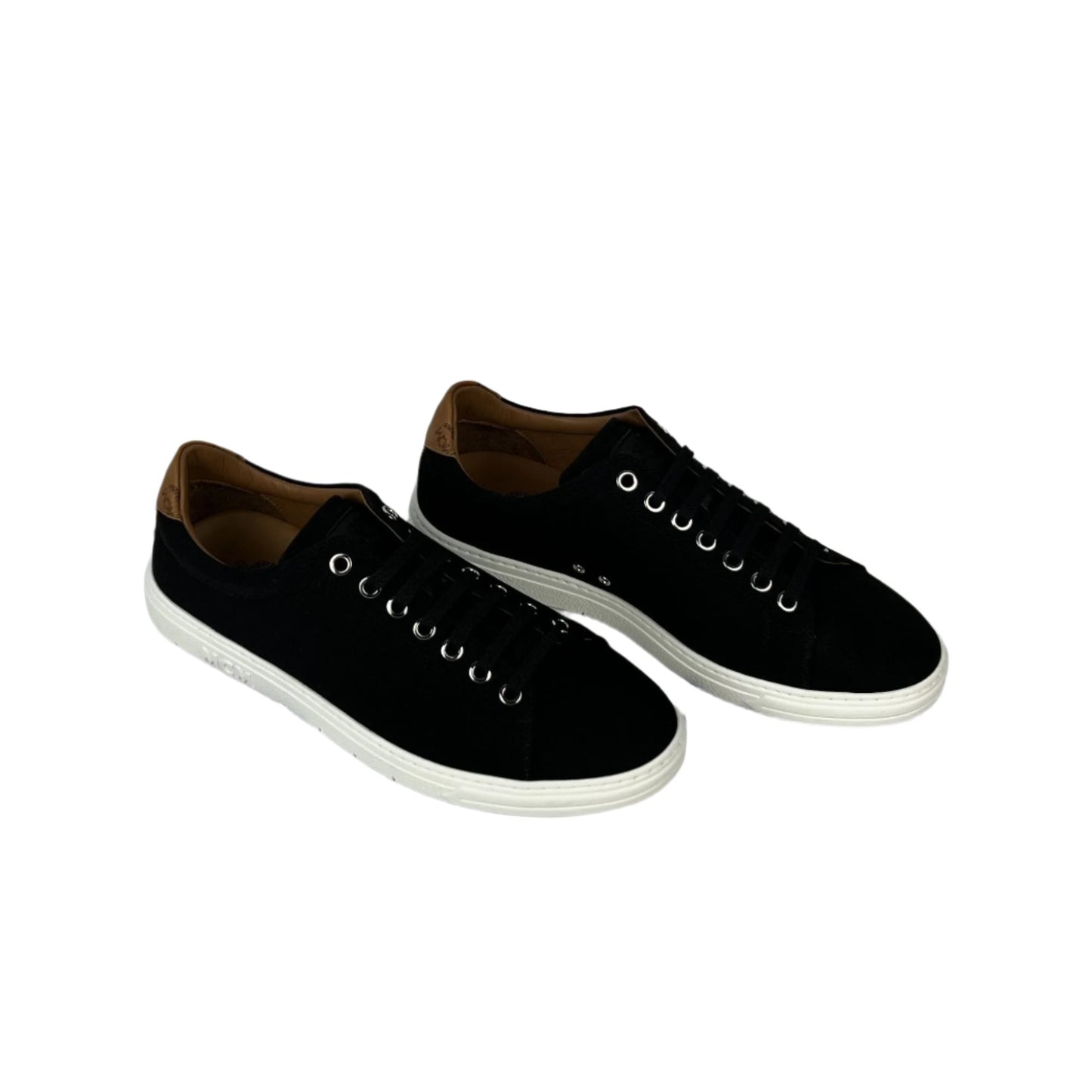 MCM LT Terrain Derby Black Cotton Canvas Sneakers | Positivo Clothing