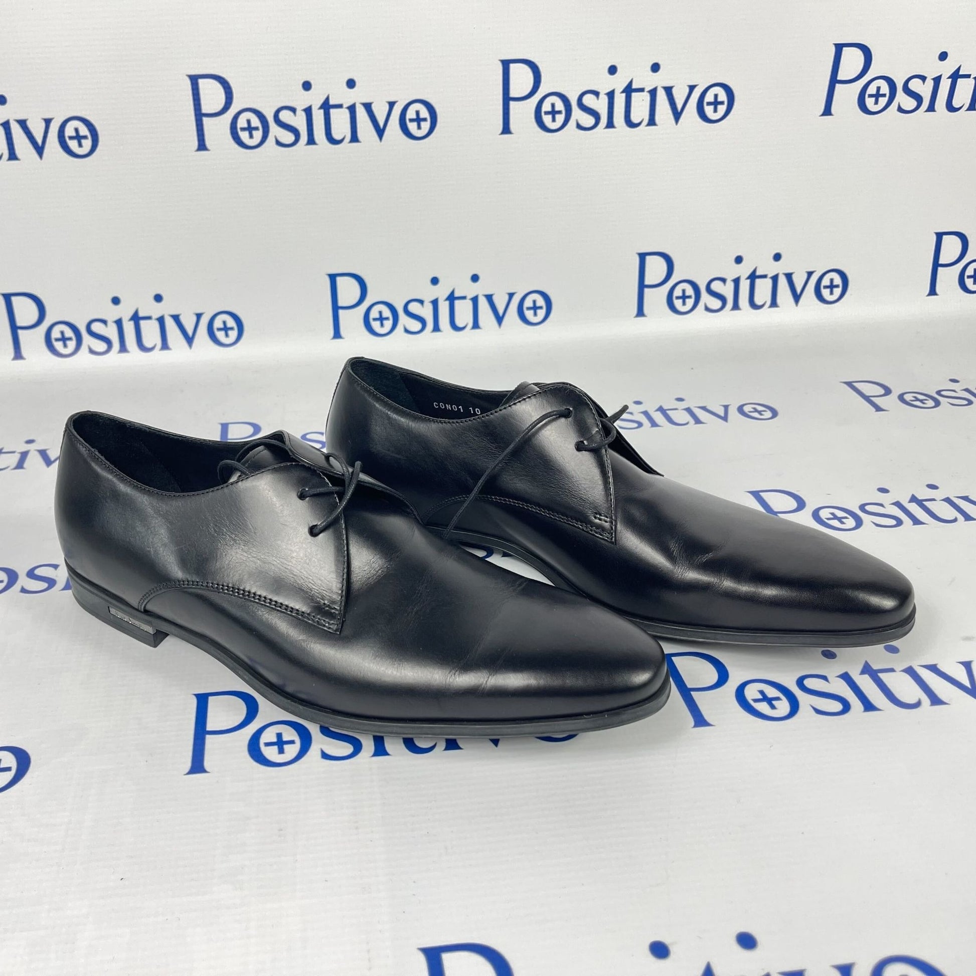 Paul Smith CON01 A-4 Coney Black Leather Derby Shoes | Positivo Clothing