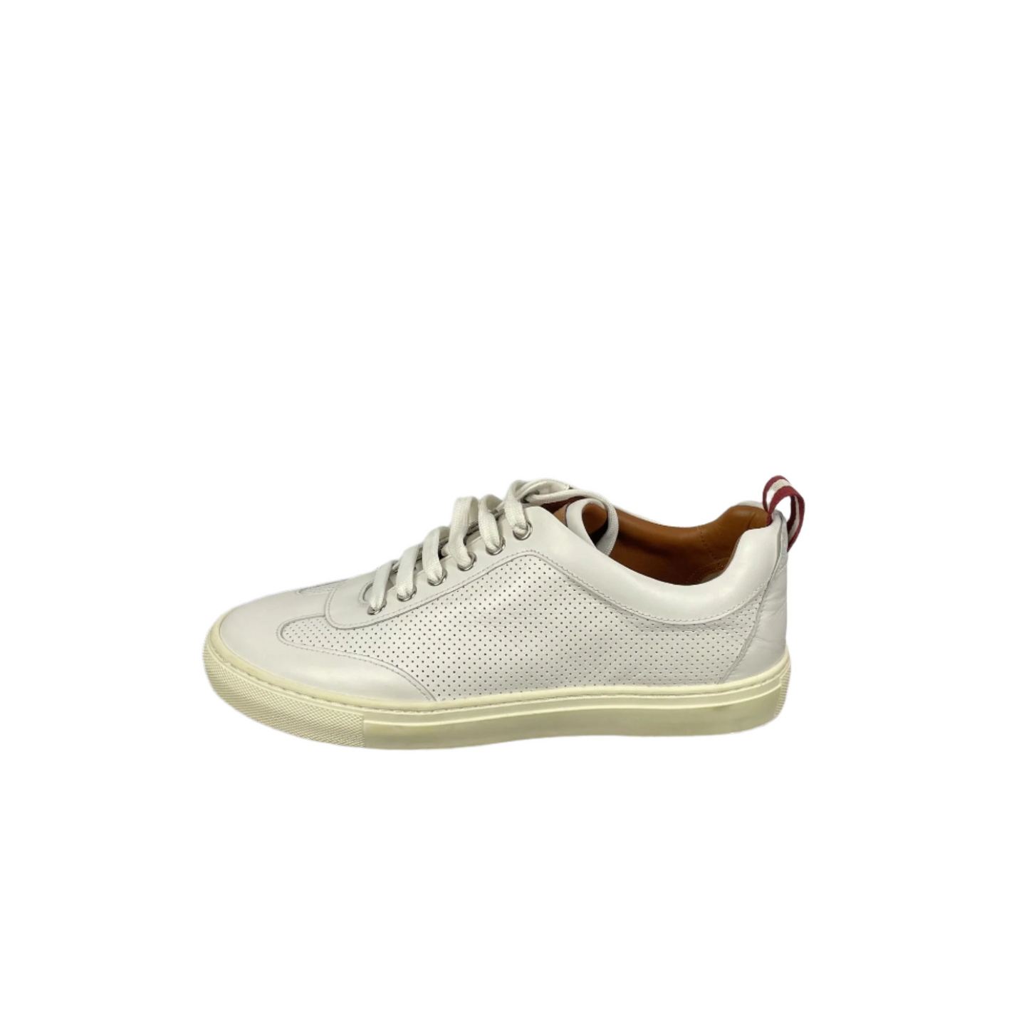 Bally Hendrik Cream Leather Low Top Sneakers w/ Defect