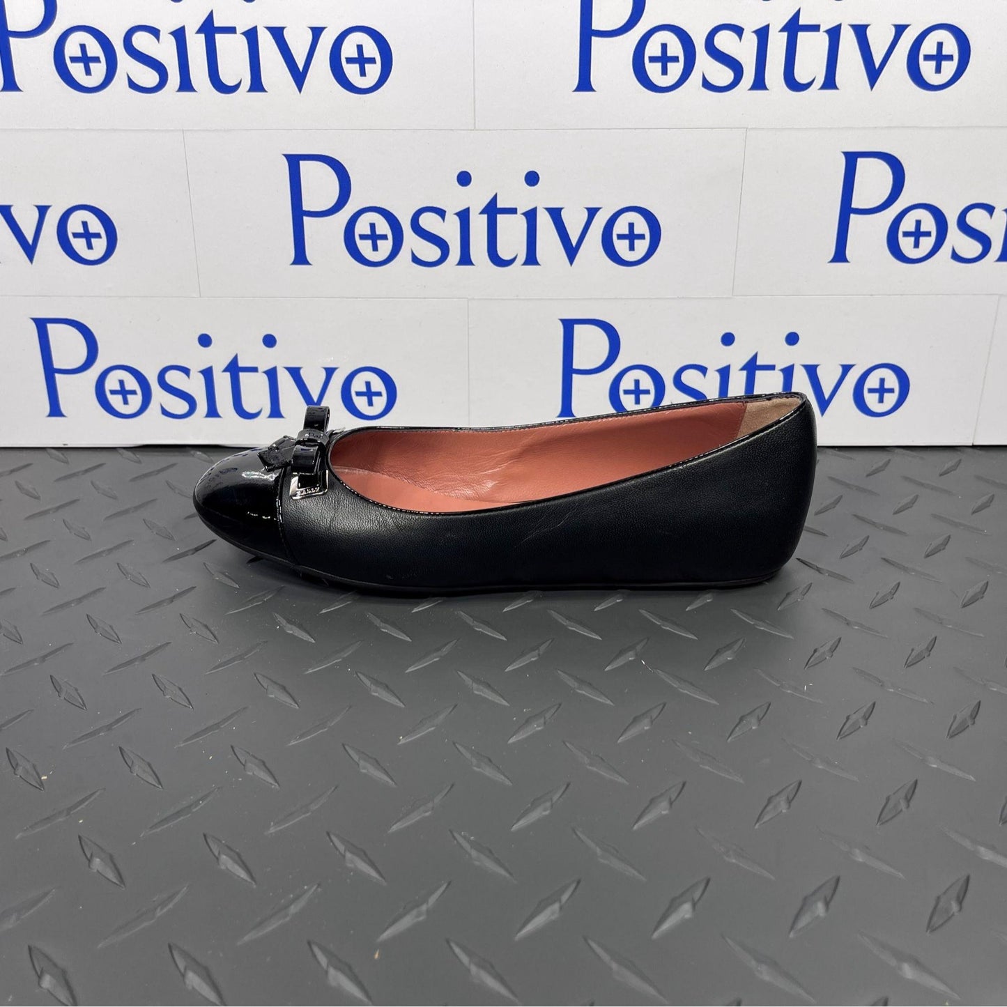 Bally Sofye Black Leather Flats | Positivo Clothing