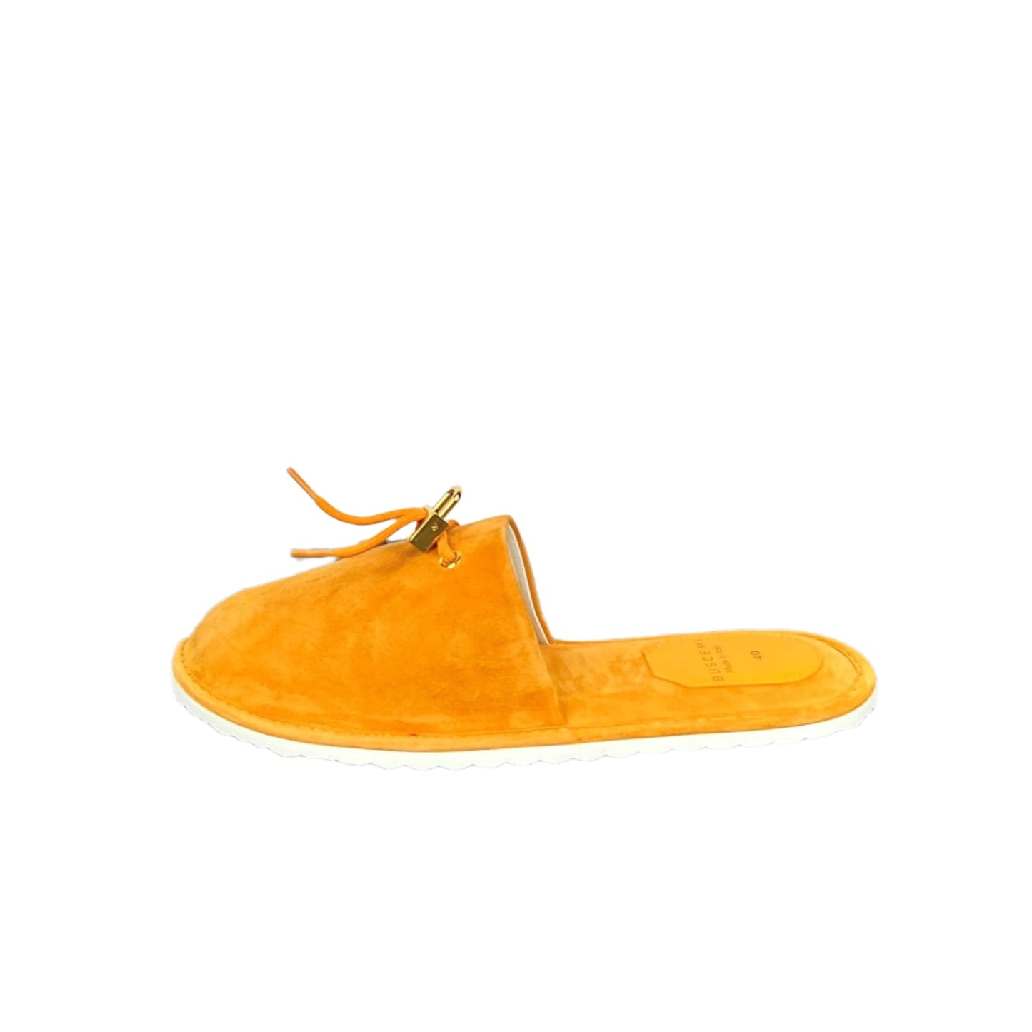 Buscemi Mens Greenwich Orange Suede Slippers | Positivo Clothing