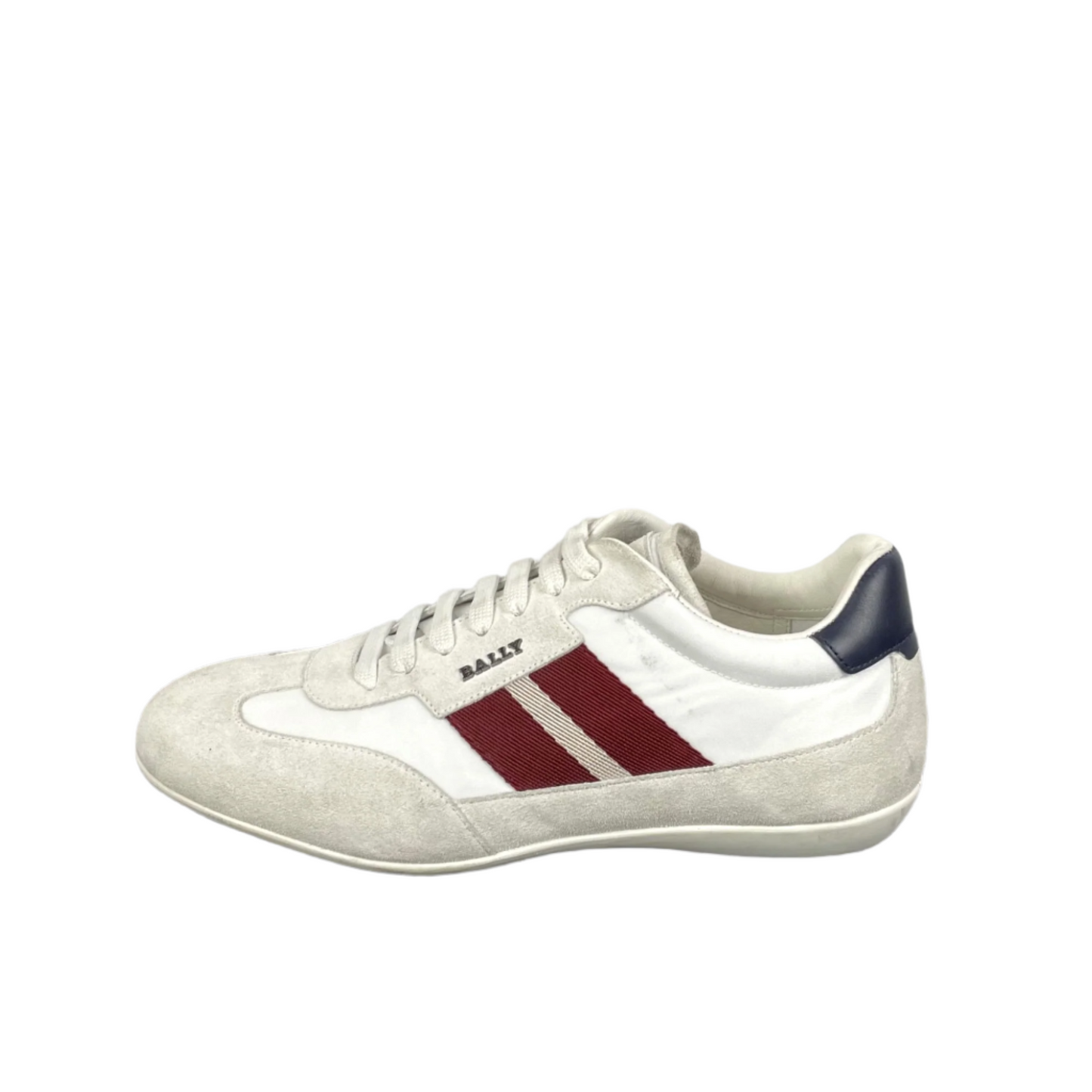 Bally Haldin White Suede Low Top Sneakers w/ Defect