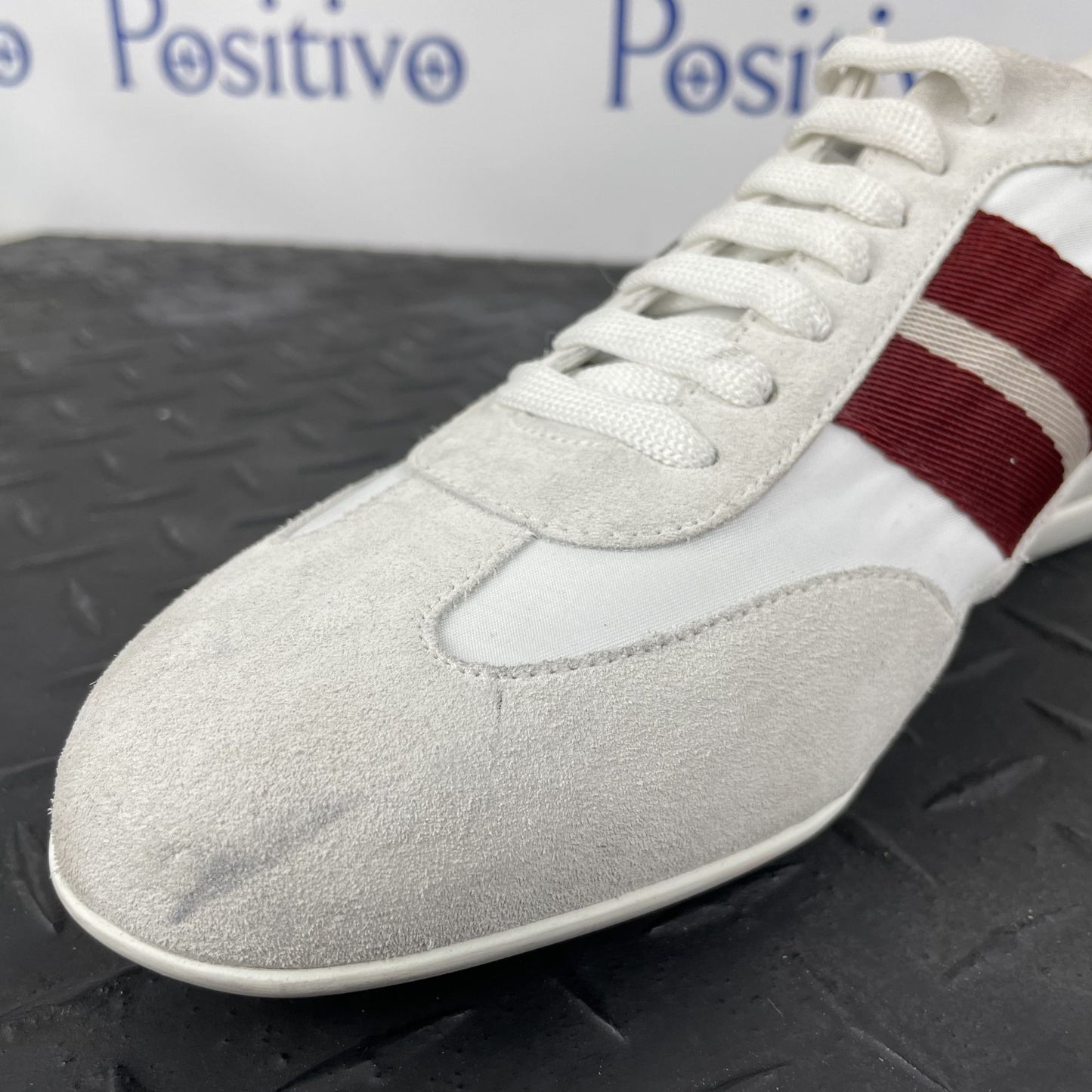 Bally Haldin White Suede Low Top Sneakers | Positivo Clothing