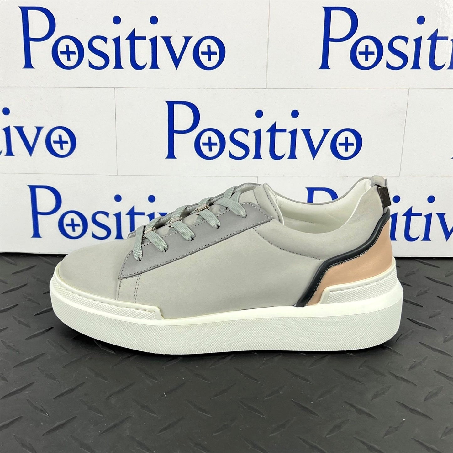 Buscemi Ninna Grey Leather Sneakers SAMPLE