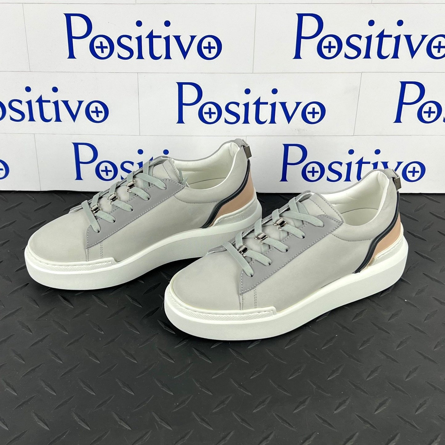 Buscemi Ninna Grey Leather Sneakers SAMPLE