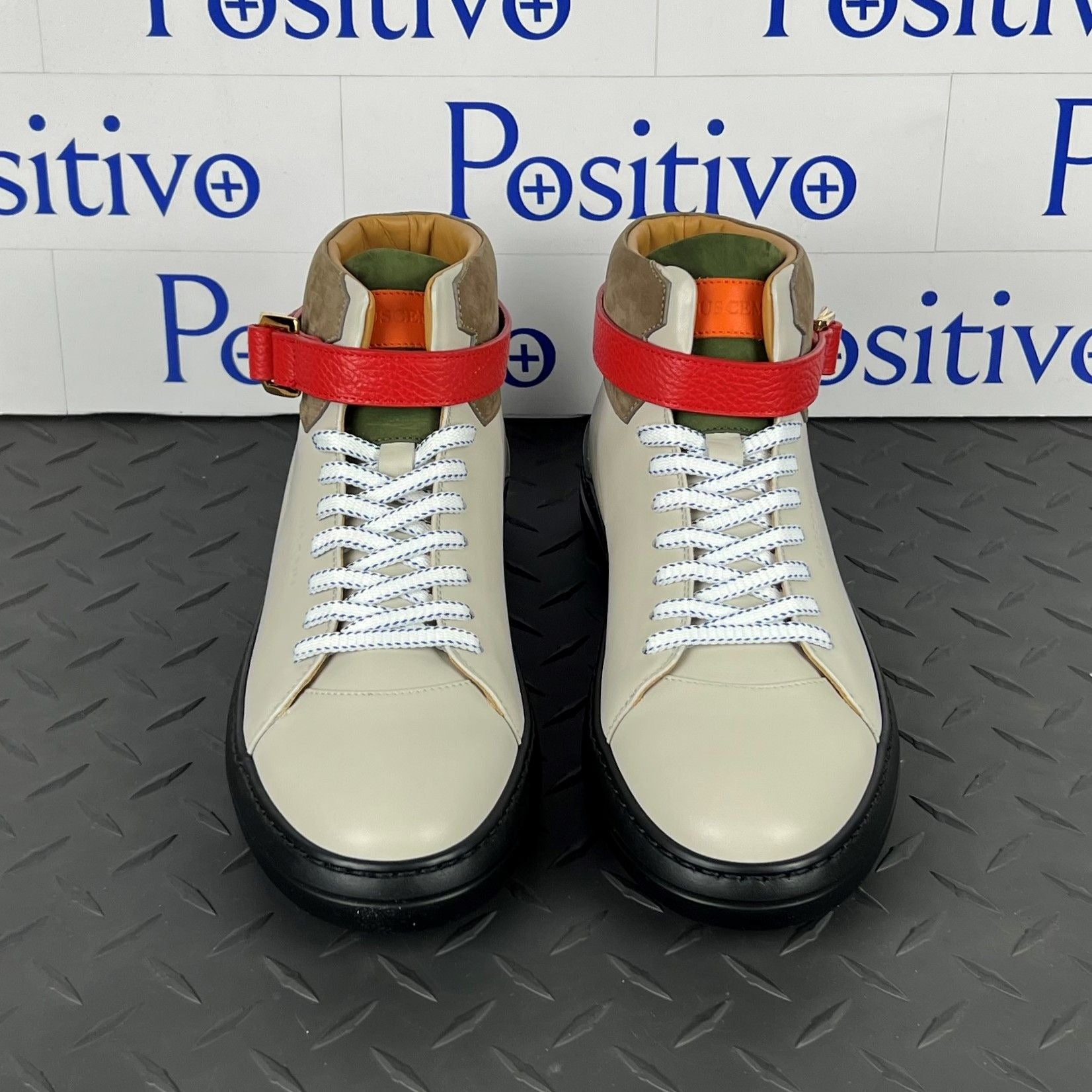 Buscemi Mens 100MM Sport Tutti Frutti Leather Sneakers | Positivo Clothing