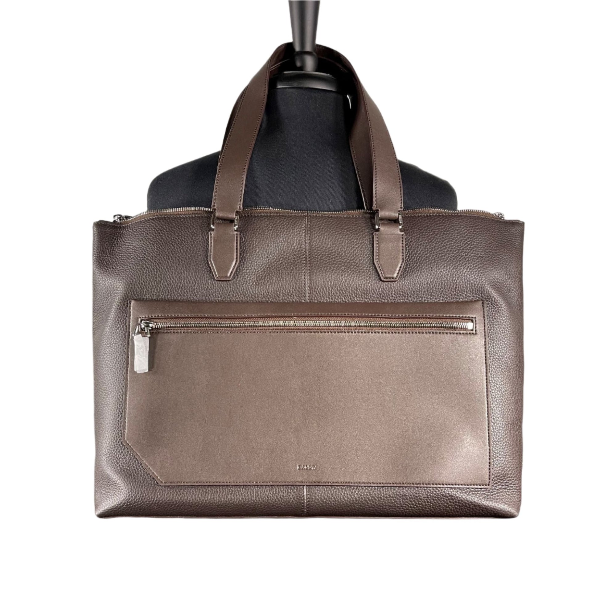 Bally Mens Belvin Coffee Leather Tote Bag | Positivo Clothing