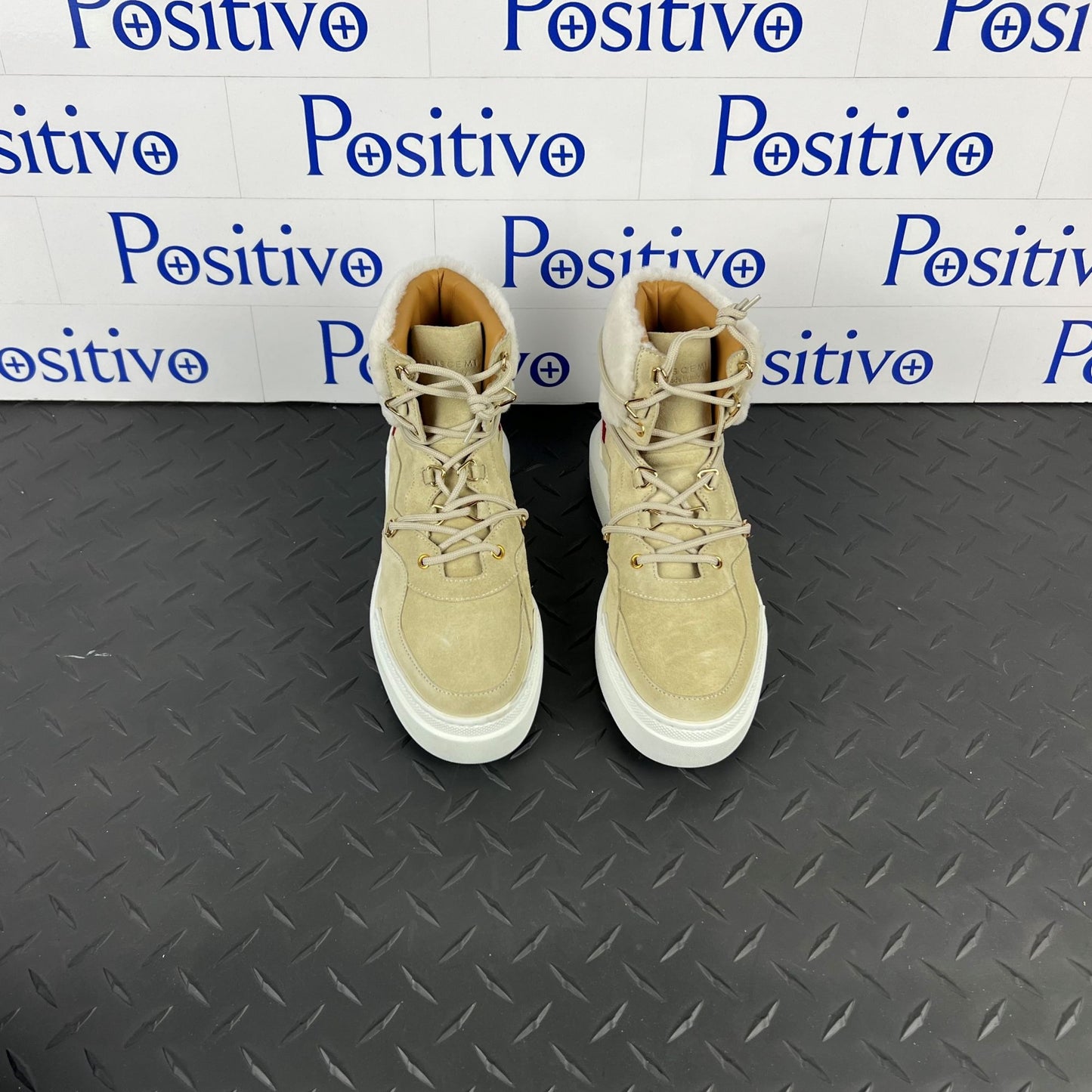 Buscemi Womens Victoria Angora Leather Sneakers | Positivo Clothing