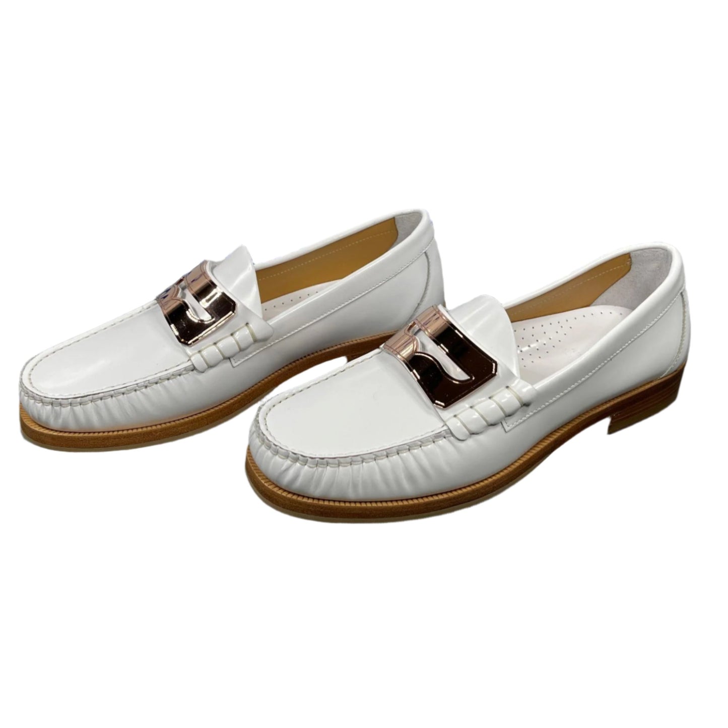 Buscemi Mens Town Loafer  Off White Leather Loafers | Positivo Clothing