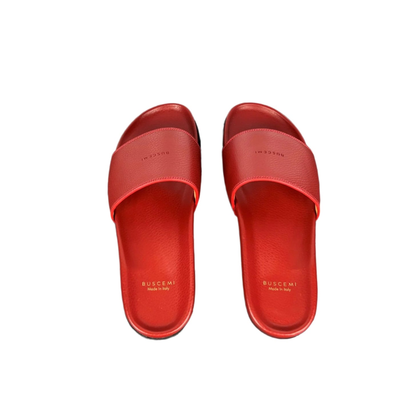 Buscemi Mens Classic Slide Guts Leather Sandals | Positivo Clothing