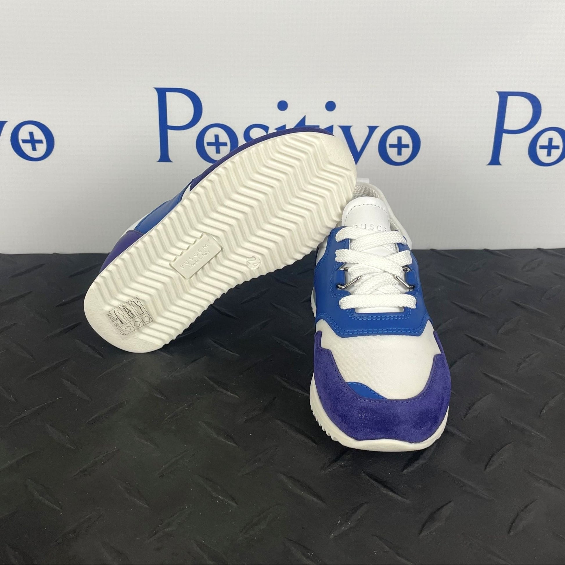 Buscemi Ventura Kid Purple Trio Leather Sneakers | Positivo Clothing