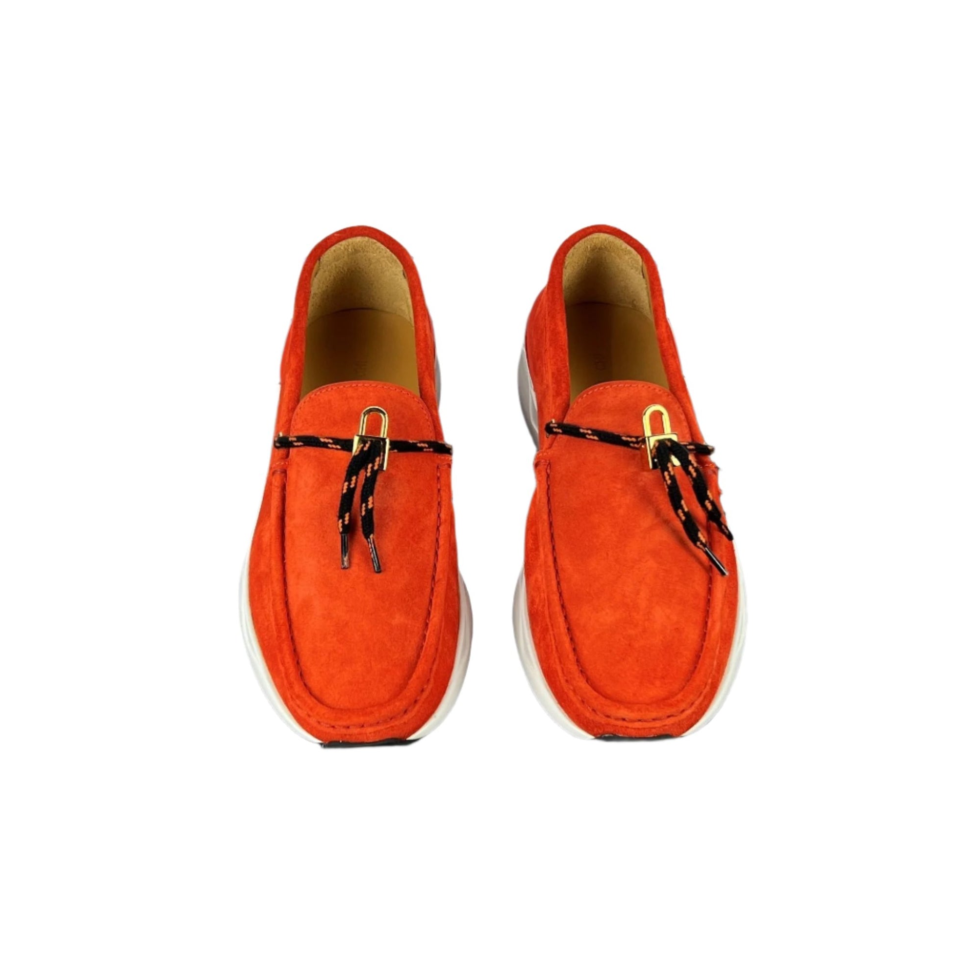 Buscemi Mens Mare Orange Leather Loafers SAMPLE | Positivo Clothing