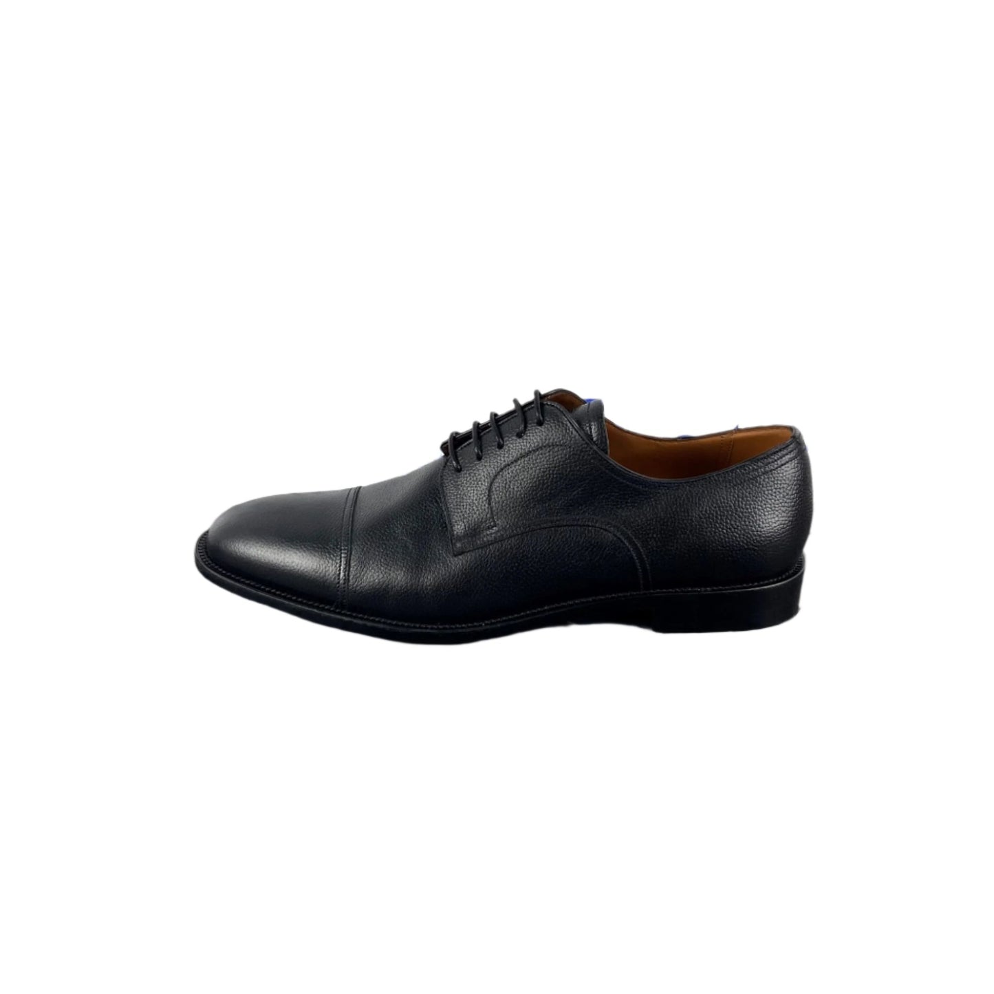 Bally Salfor Black Grained Leather Derby Shoes | Positivo Clothing