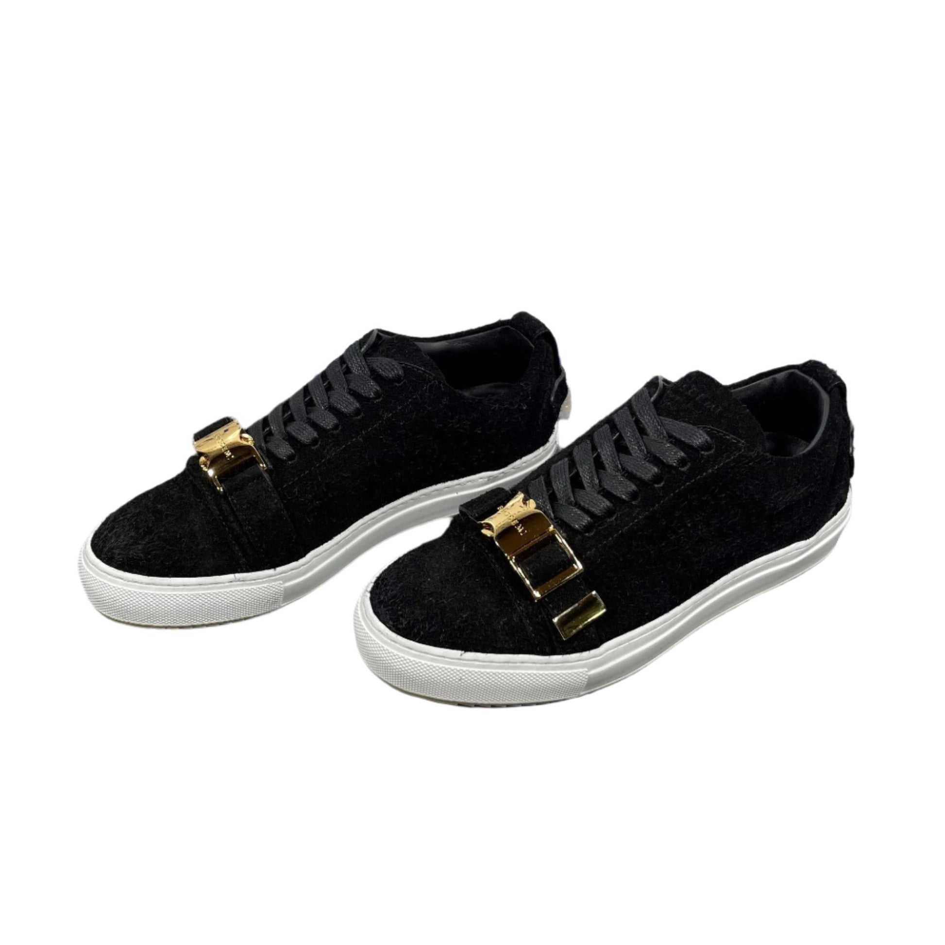 Buscemi  50MM Black Hairy Black Suede Sneakers | Positivo Clothing