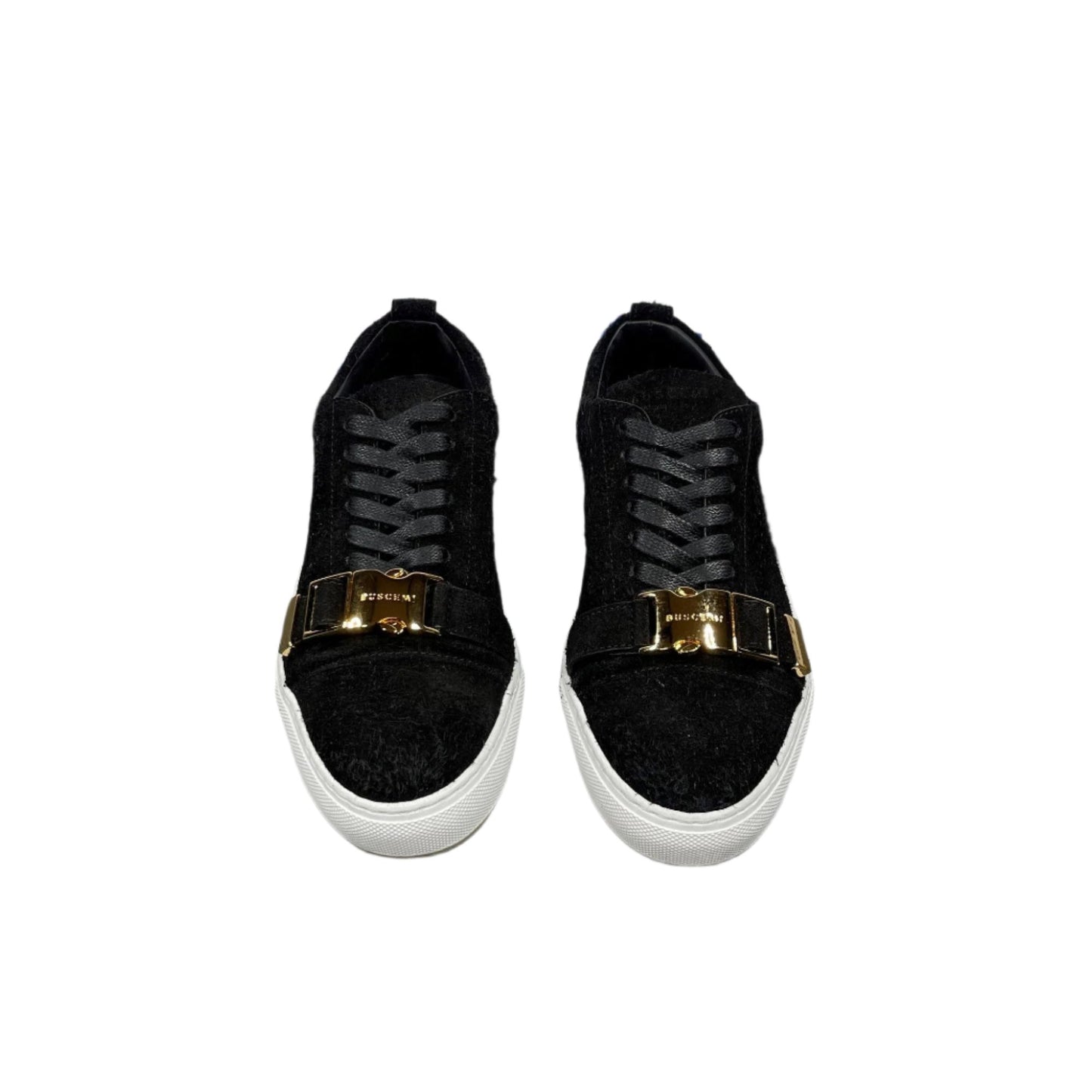 Buscemi  50MM Black Hairy Black Suede Sneakers | Positivo Clothing