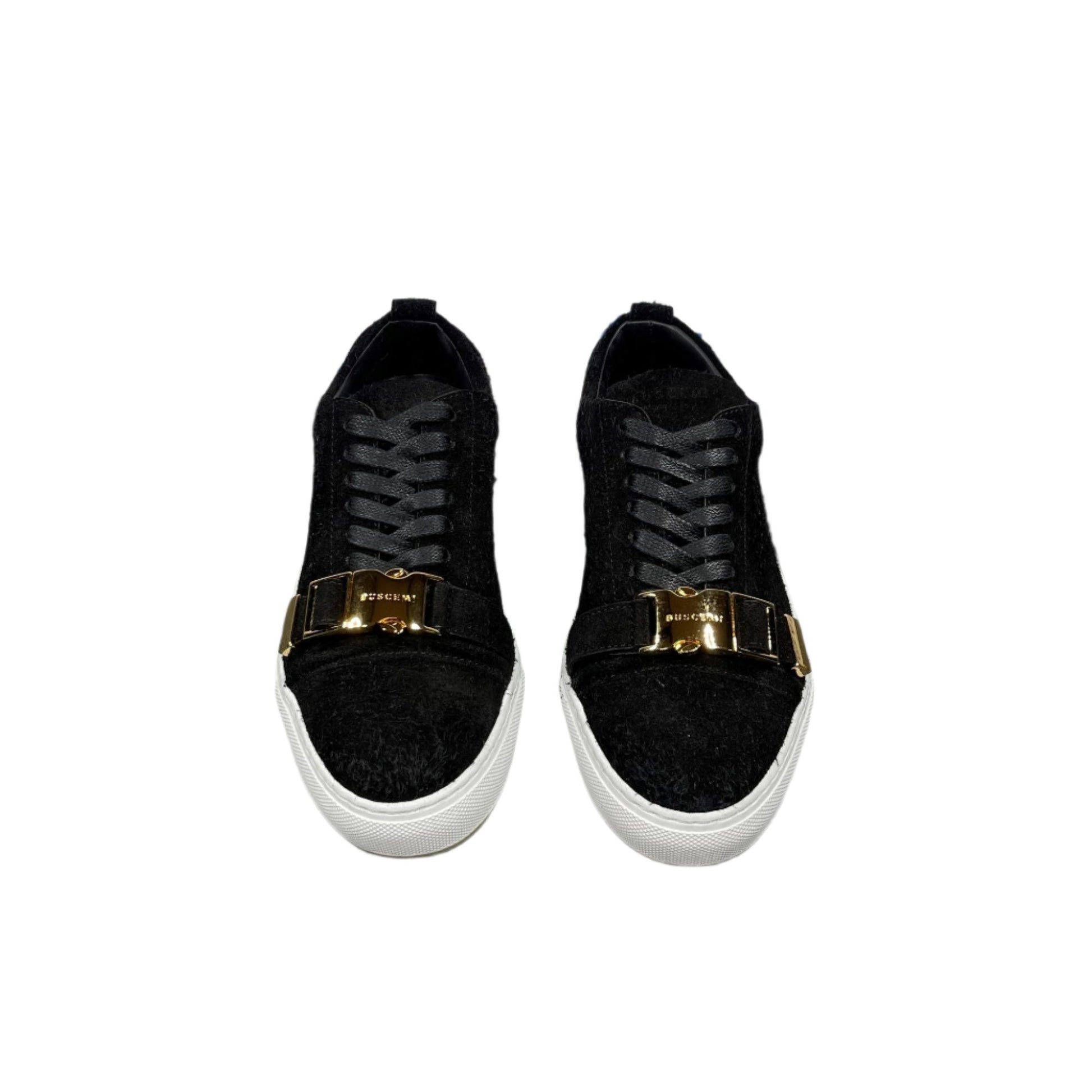 Buscemi  50MM Black Hairy Black Suede Sneakers | Positivo Clothing