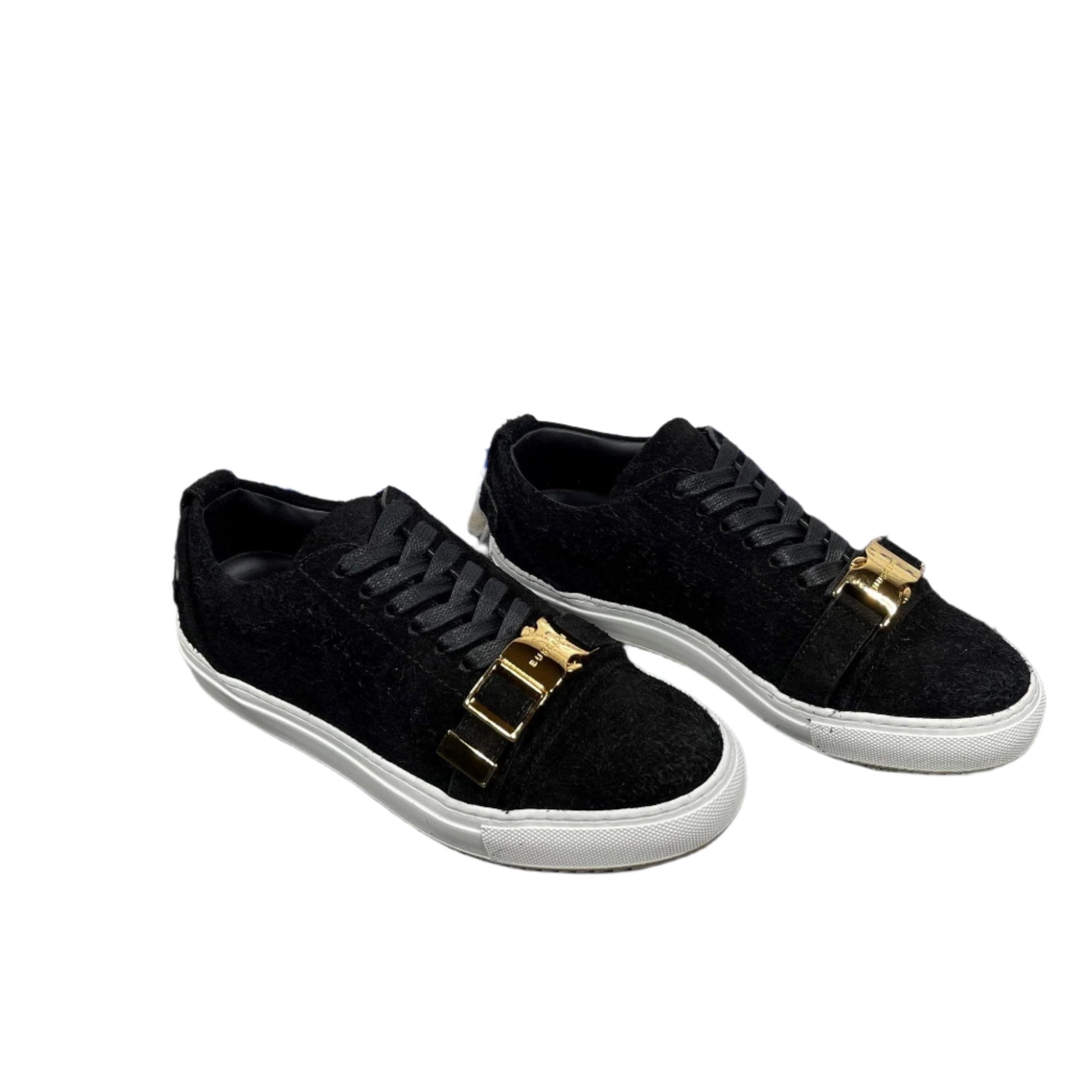 Buscemi  50MM Black Hairy Black Suede Sneakers | Positivo Clothing