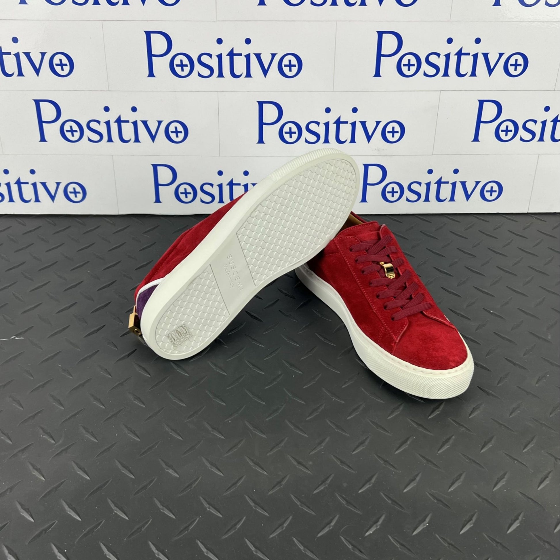 Buscemi Womens Tennis Lock Ramino Leather Sneakers SAMPLE | Positivo Clothing