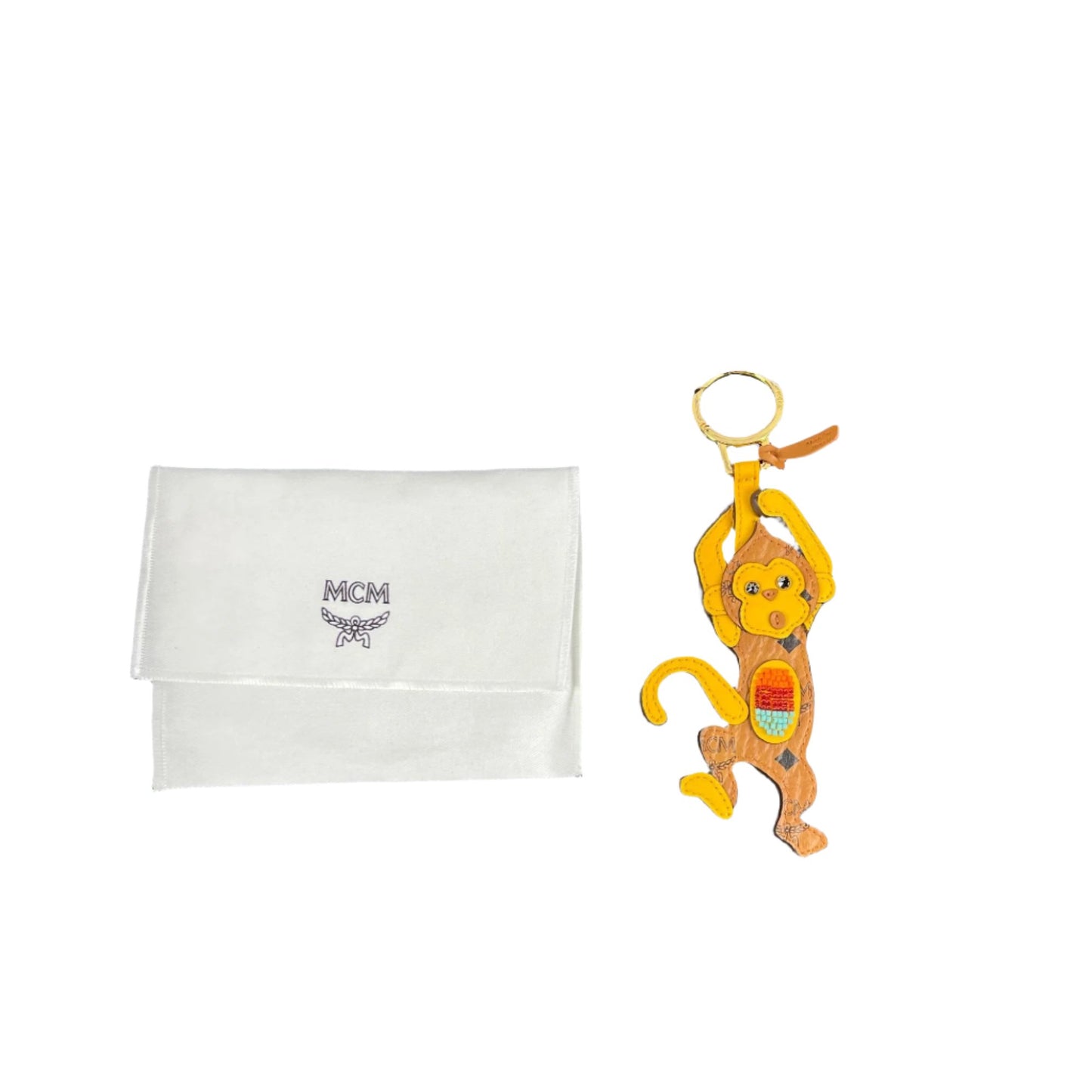 MCM Zoo 2D Monkey Leather Keychain | Positivo Clothing