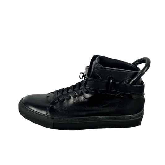 Buscemi Mens 100MM Tonal Black/Black Leather Sneakers | Positivo Clothing