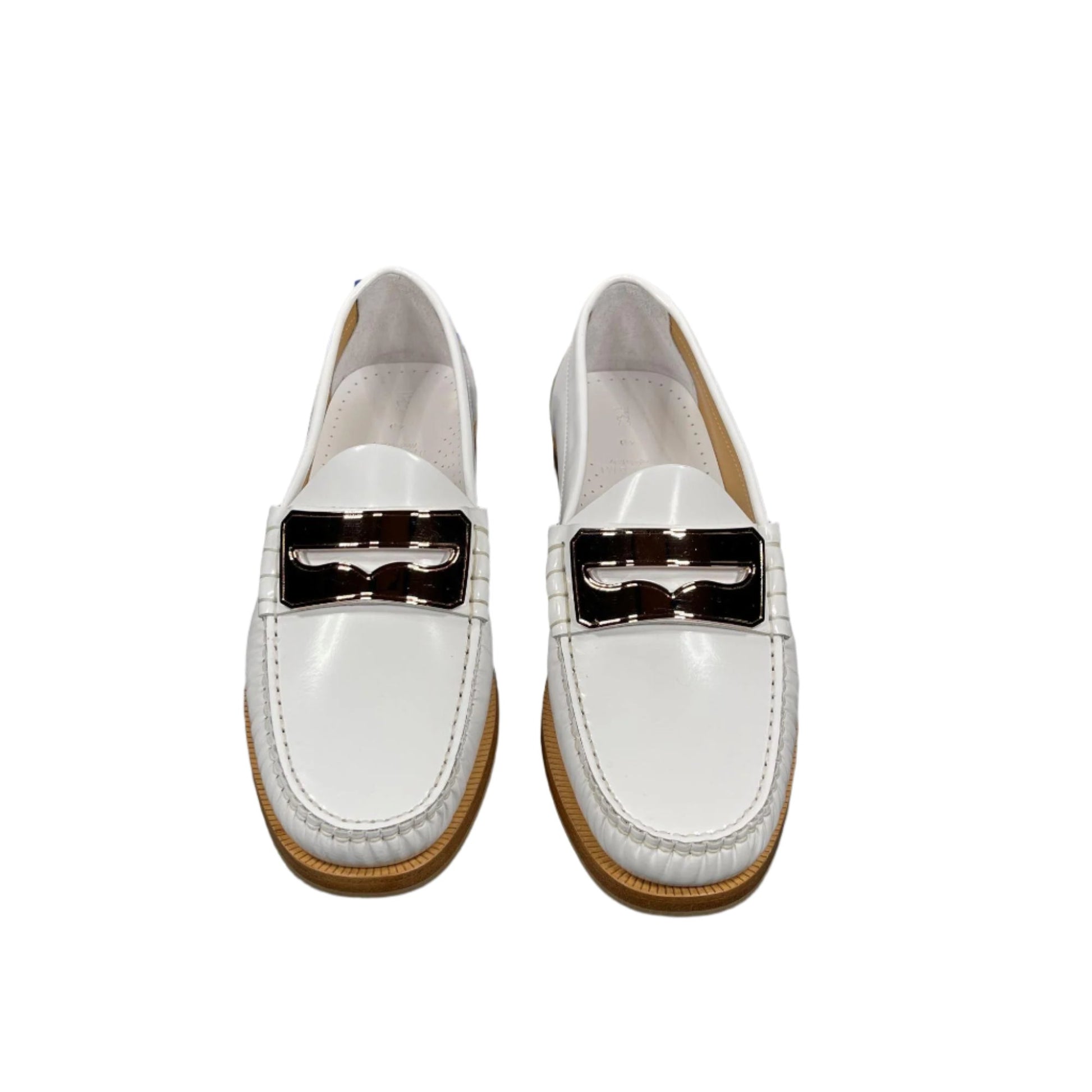 Buscemi Mens Town Loafer  Off White Leather Loafers | Positivo Clothing