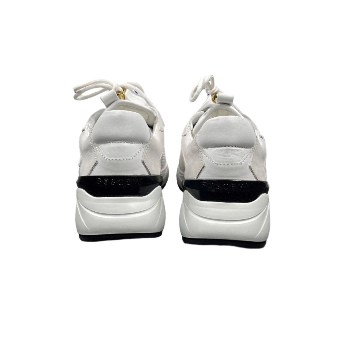 Buscemi Mens Run 2 White Suede Sneakers | Positivo Clothing