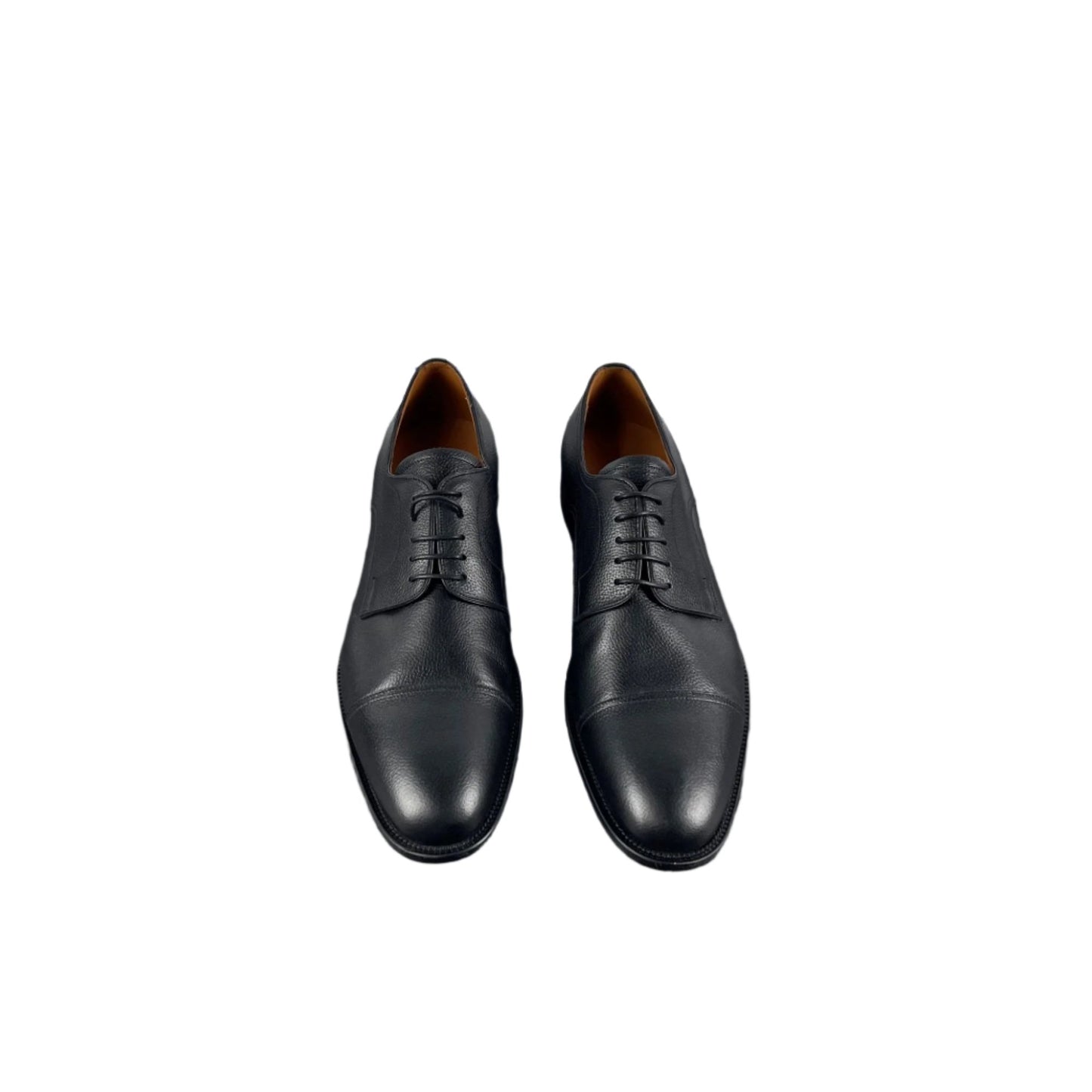 Bally Salfor Black Grained Leather Derby Shoes | Positivo Clothing