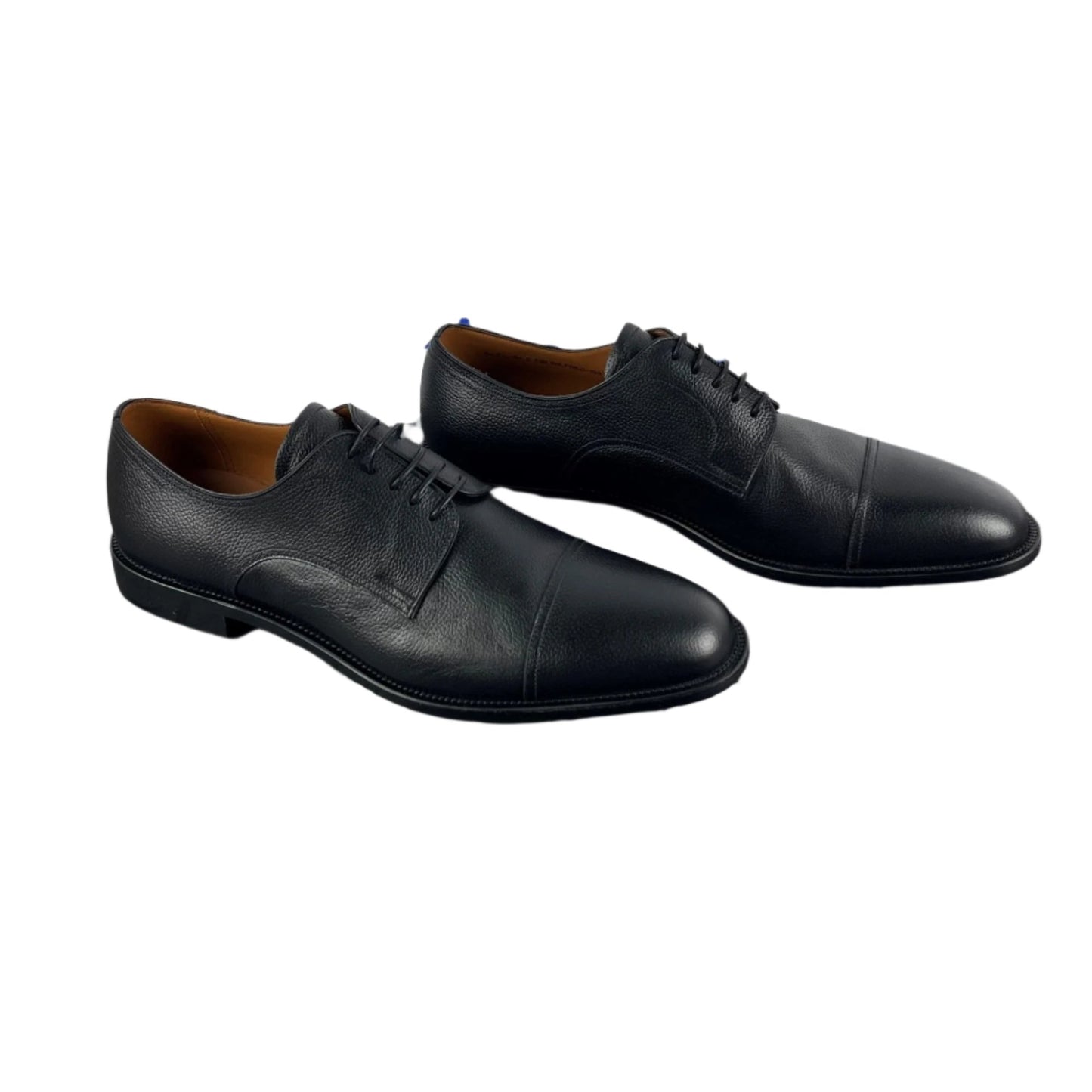 Bally Salfor Black Grained Leather Derby Shoes | Positivo Clothing