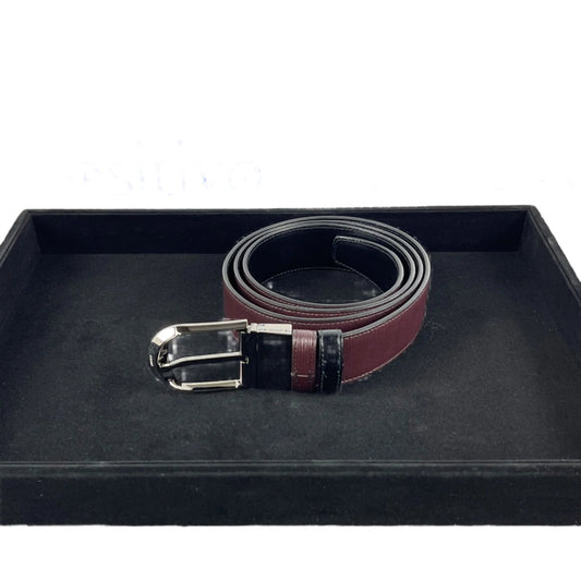 Bally Deming Prune Leather Adjustable/Reversible Belt | Positivo Clothing