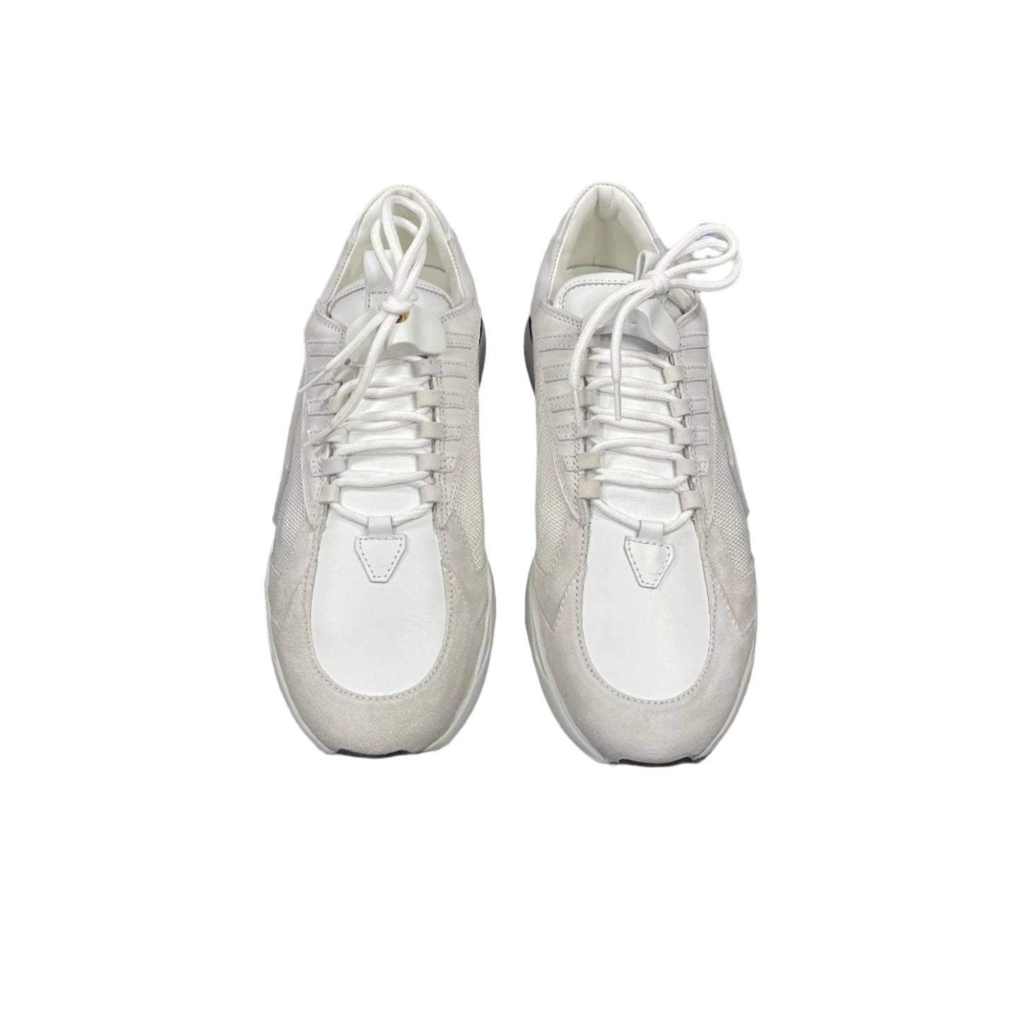 Buscemi Mens Run 2 White Suede Sneakers | Positivo Clothing