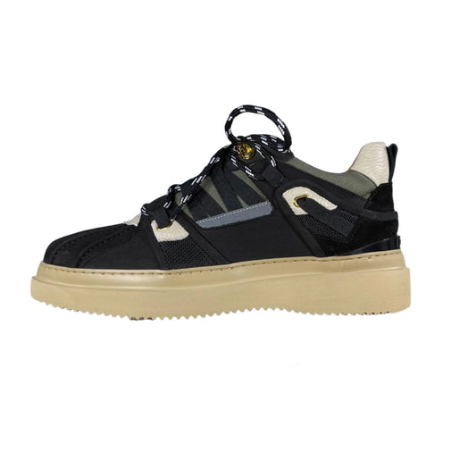 Buscemi Duck Boot Low Black Trio Suede Sneakers | Positivo Clothing