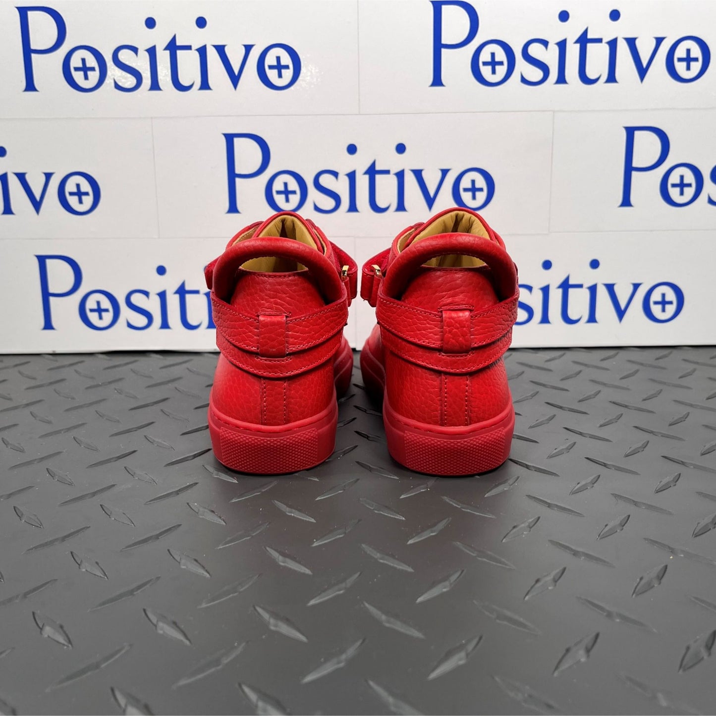 Buscemi 100MM Kid Alce Red Leather Sneakers