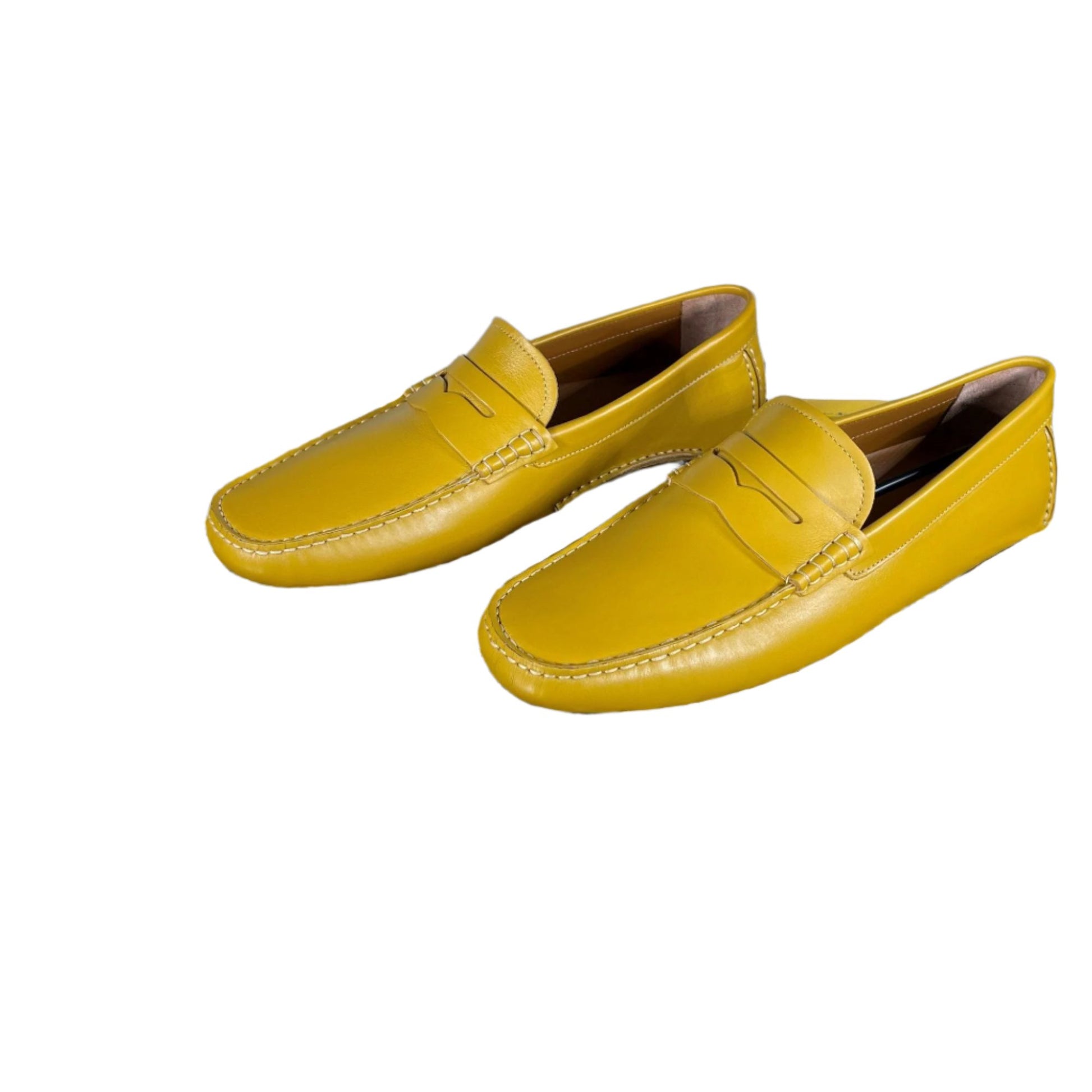 Bally Warno Mustard Leather Drivers | Positivo Clothing