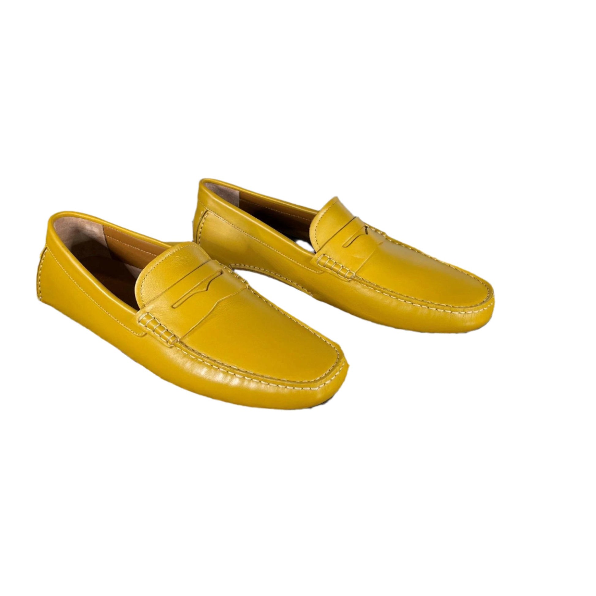 Bally Warno Mustard Leather Drivers | Positivo Clothing