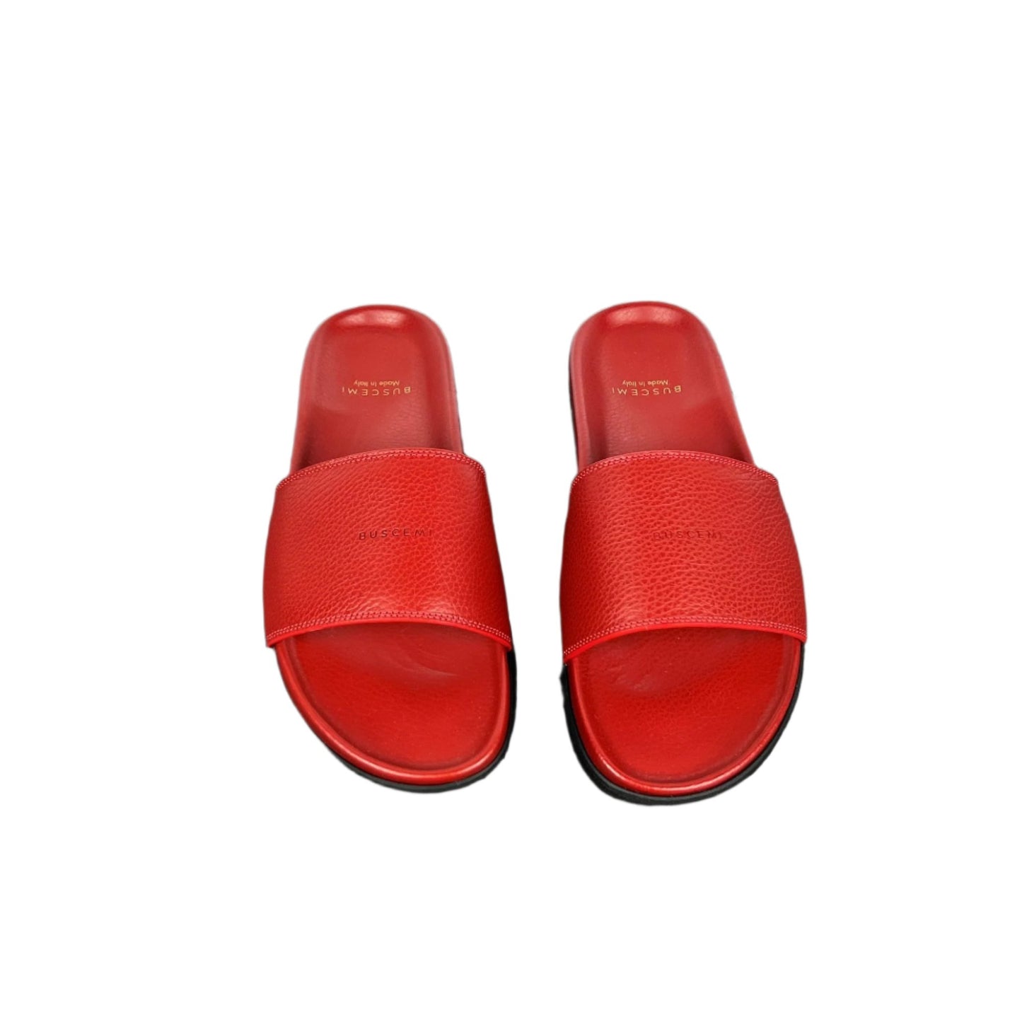 Buscemi Mens Classic Slide Guts Leather Sandals | Positivo Clothing