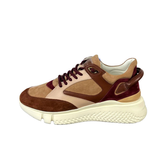 Buscemi Mens Veloce Brown Trio Leather Sneakers | Positivo Clothing