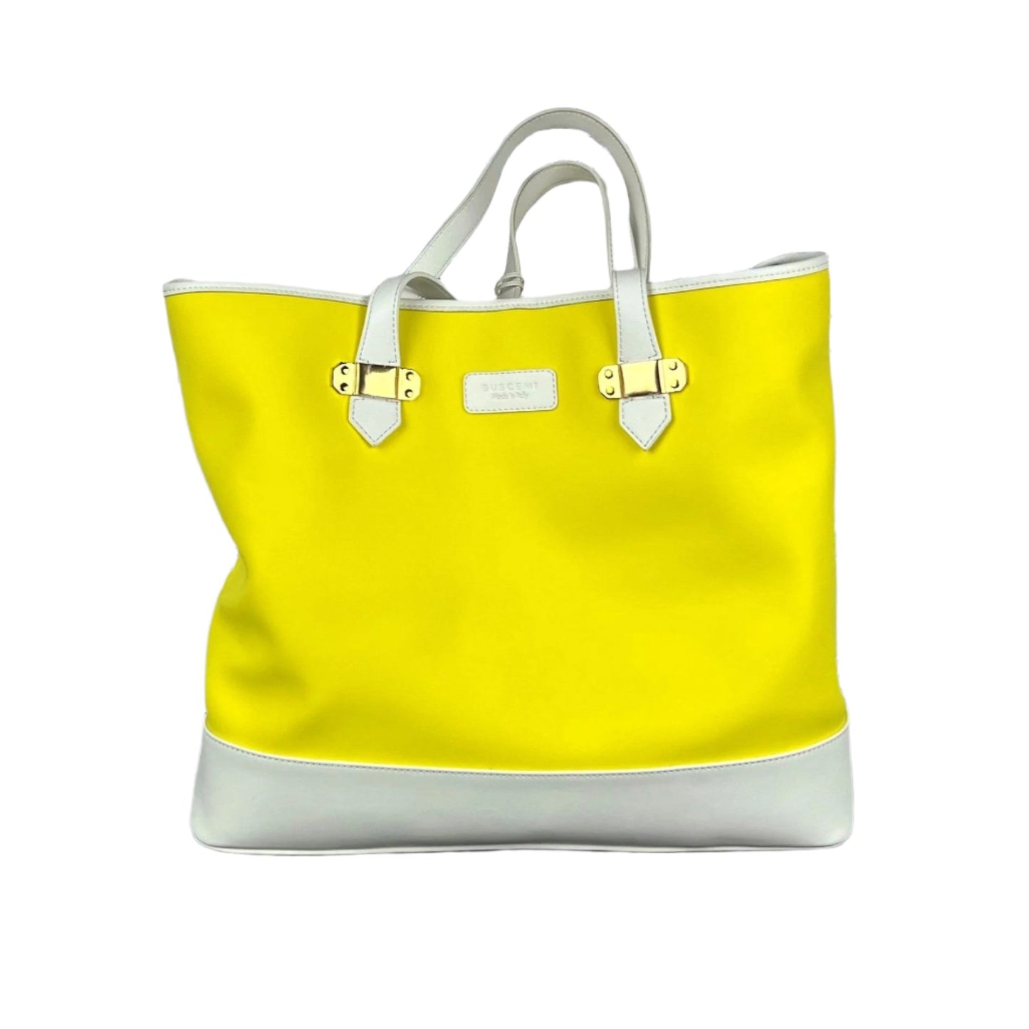 Buscemi Unisex Tote Nylon Neon Yellow Tote Bag