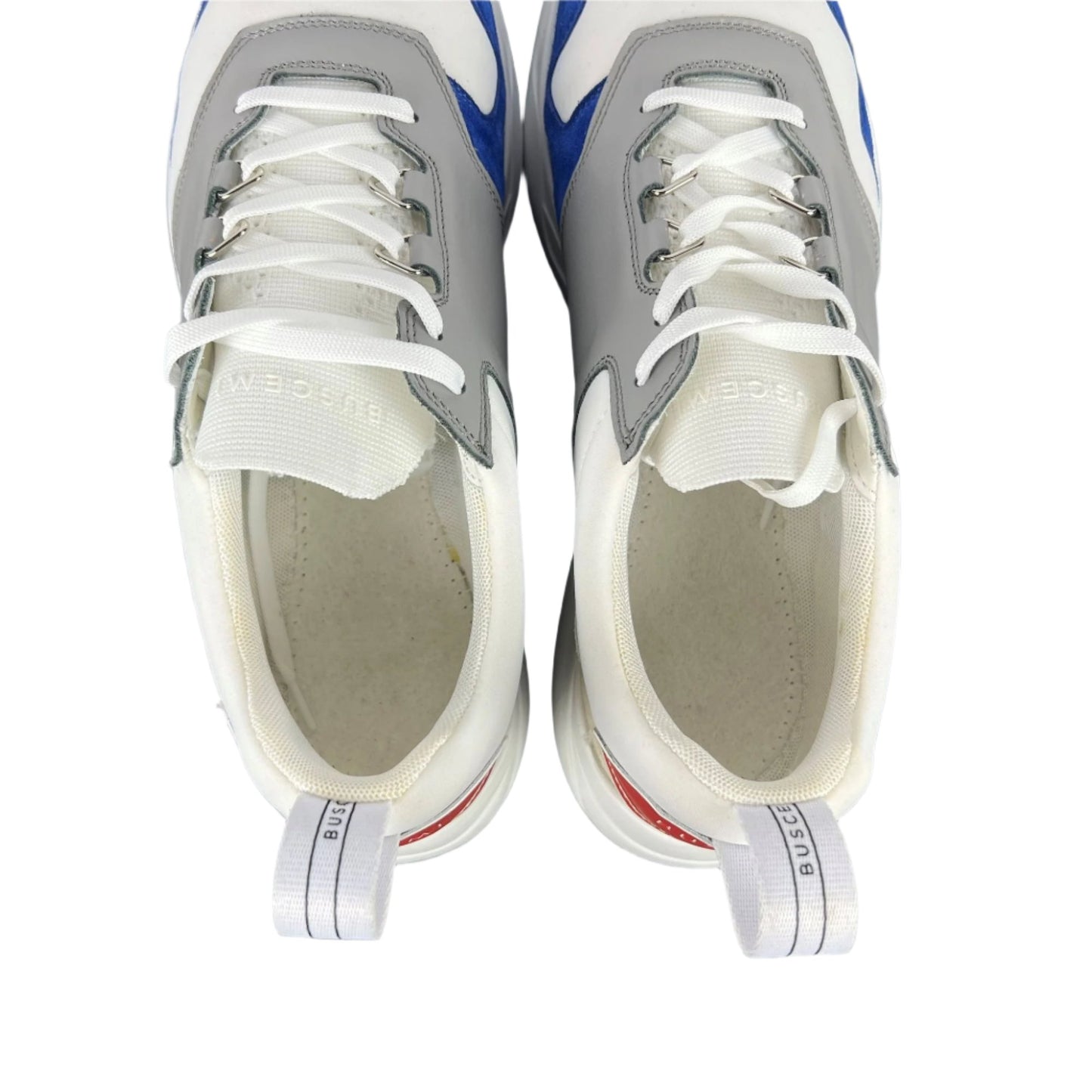 Buscemi Mens Ventura White Trio Leather Sneakers SAMPLE | Positivo Clothing