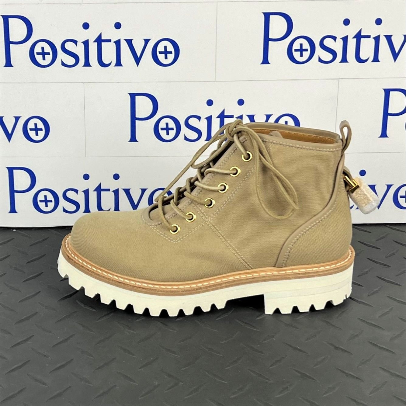 Buscemi Womens Lotta Boot Tortora Canvas Boots | Positivo Clothing