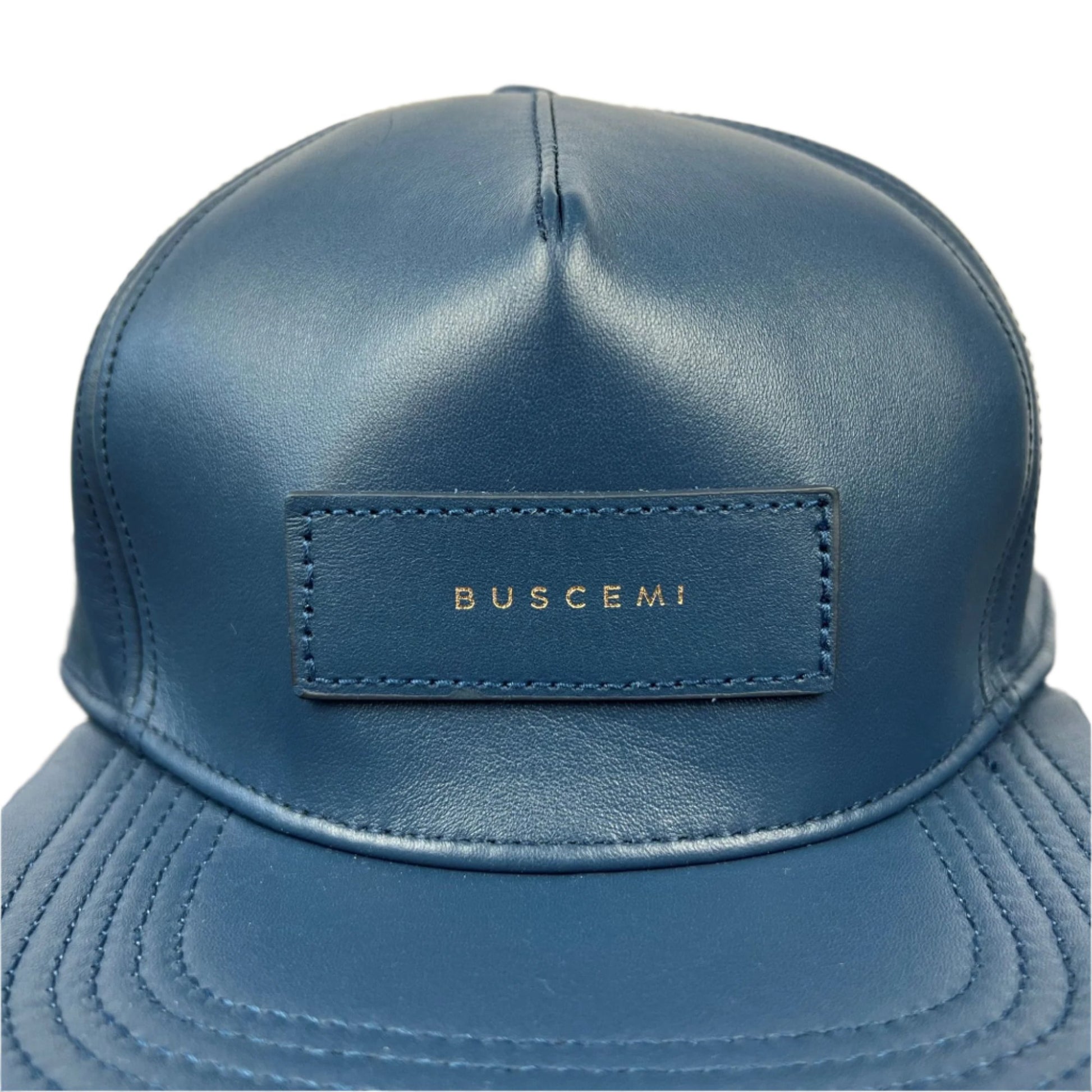 Buscemi Mens Postback Oceano Smooth Cow Leather Hat SAMPLE | Positivo Clothing