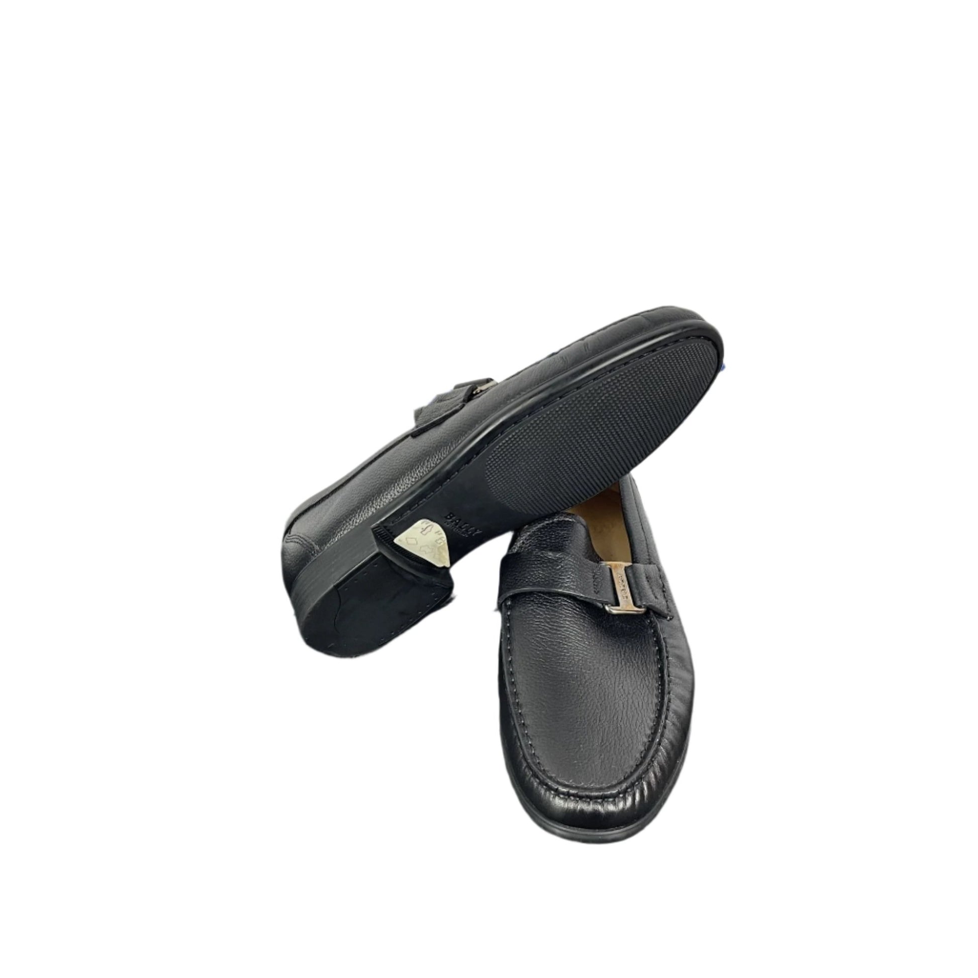 Bally Colbar Black Leather Loafers | Positivo Clothing