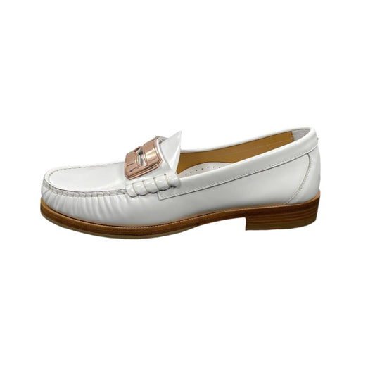 Buscemi Mens Town Loafer  Off White Leather Loafers | Positivo Clothing