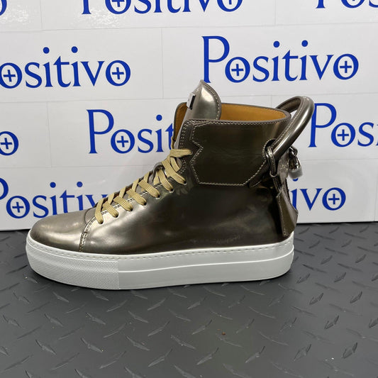 Buscemi Womens 125MM Gioia Gold Leather Sneakers | Positivo Clothing