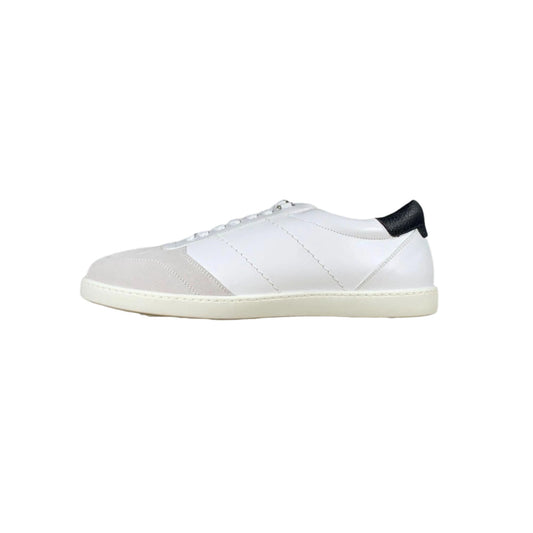 Buscemi Mens Box White/Black Leather Lowtop Sneakers | Positivo Clothing