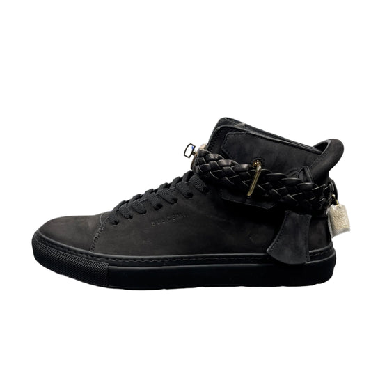 Buscemi Mens 100MM Weave Black Leather Sneakers | Positivo Clothing