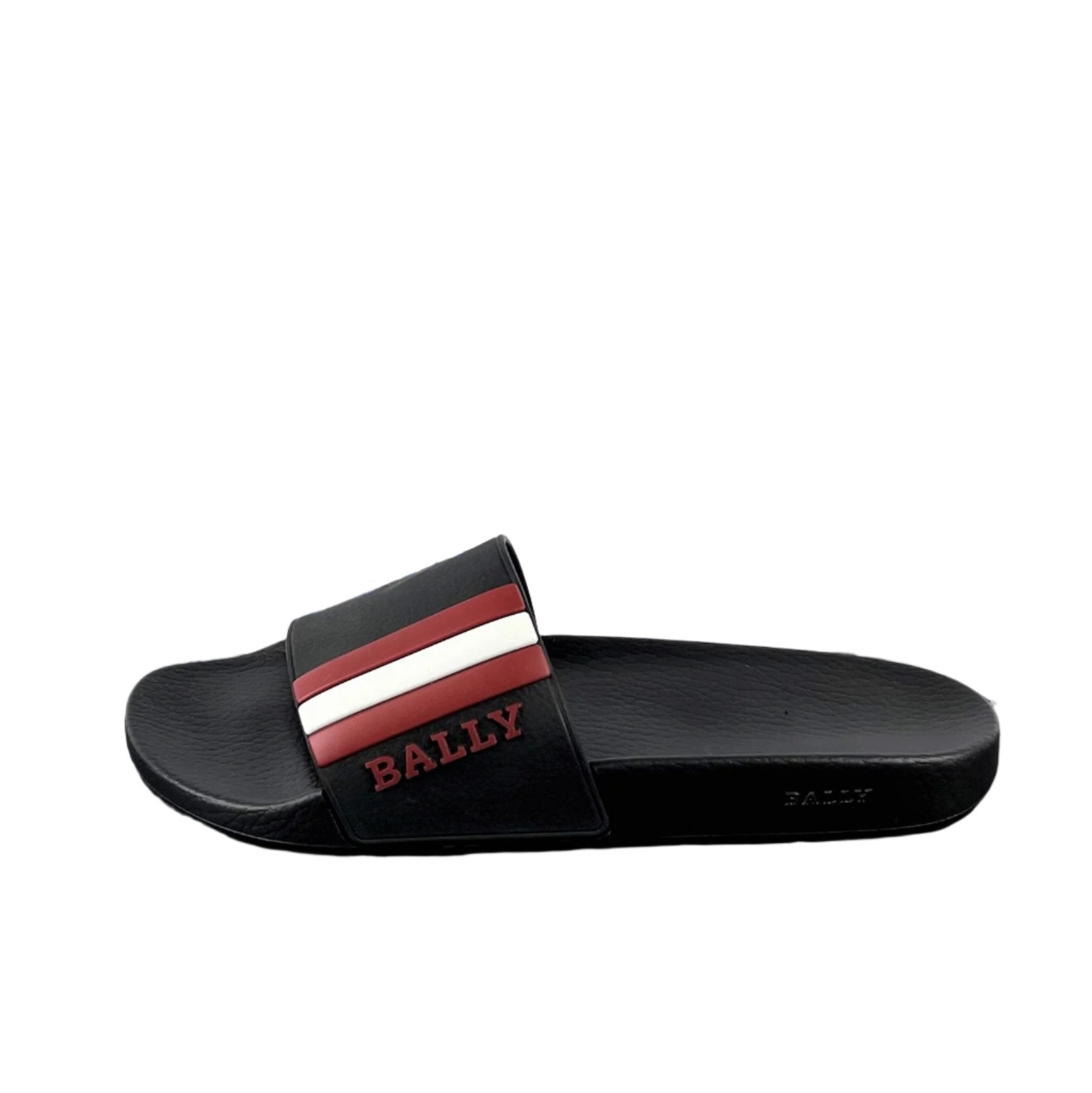 Bally Saxor Black/Garnet Rubber Sandals | Positivo Clothing