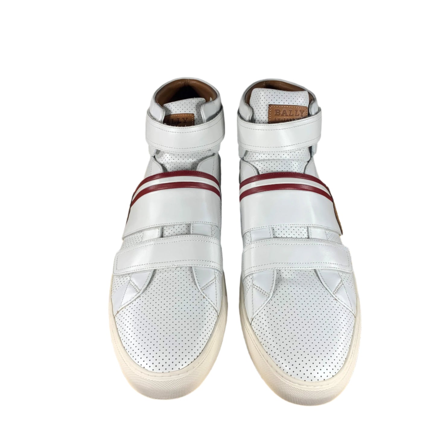 Bally Herick White Leather High Top Sneakers - Positivo Clothing