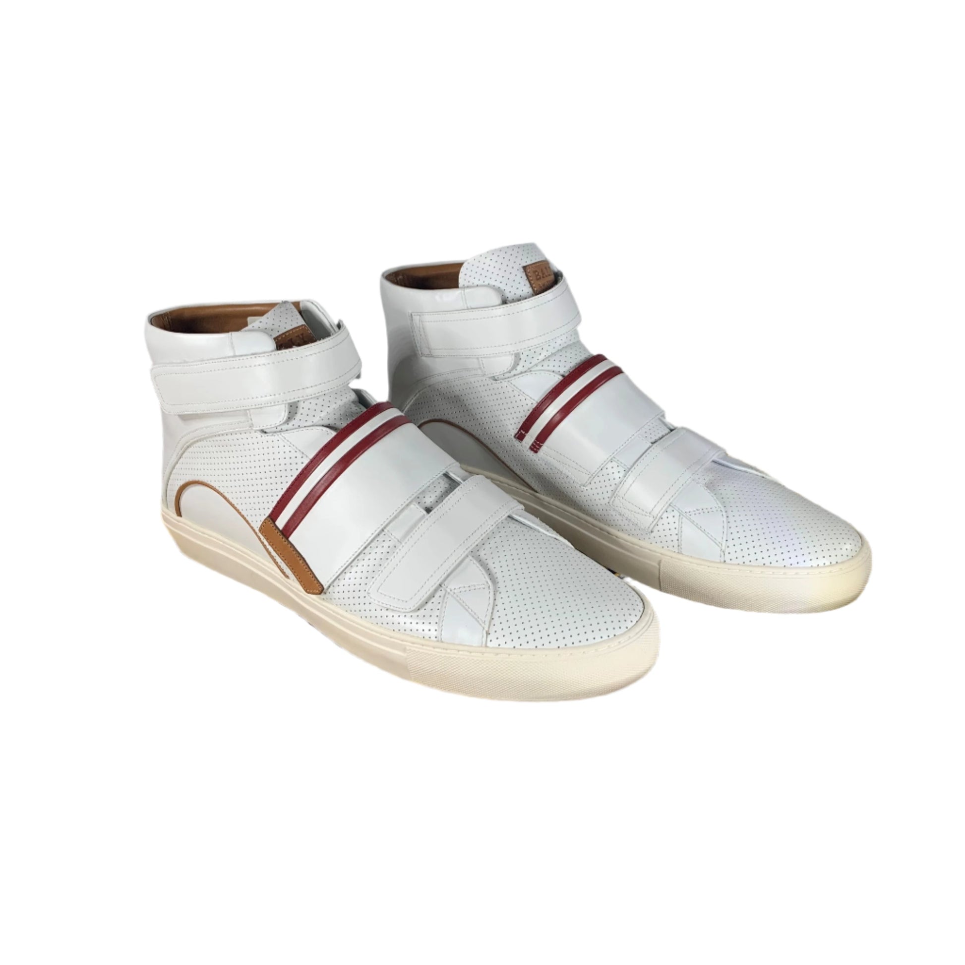 Bally Herick White Leather High Top Sneakers - Positivo Clothing