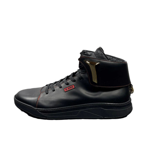 Buscemi Mens 125MM Brabus Black Leather Sneakers | Positivo Clothing