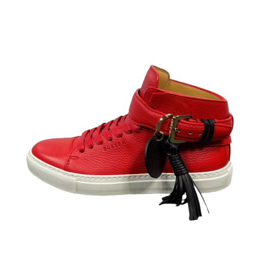 Buscemi Unisex 100MM Tassel Red Leather Sneakers